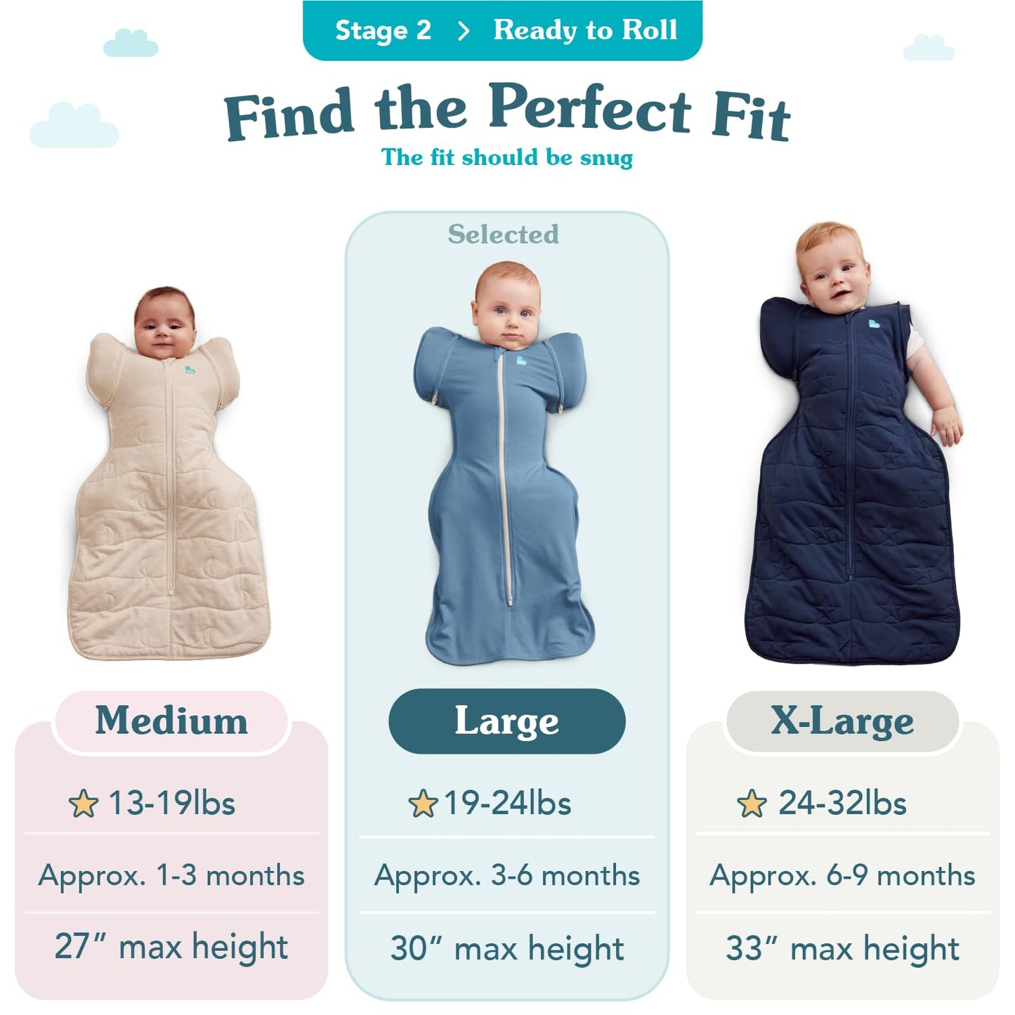 Love To Dream Swaddle UP, Saco para Dormir Bebe de Transición Ideal para el Sueño Cómodo - Saquitos para Dormir Bebe 8.6-10.9 Kg para Climas de 20°C - 24°C - Costal de Algodón Color Gris