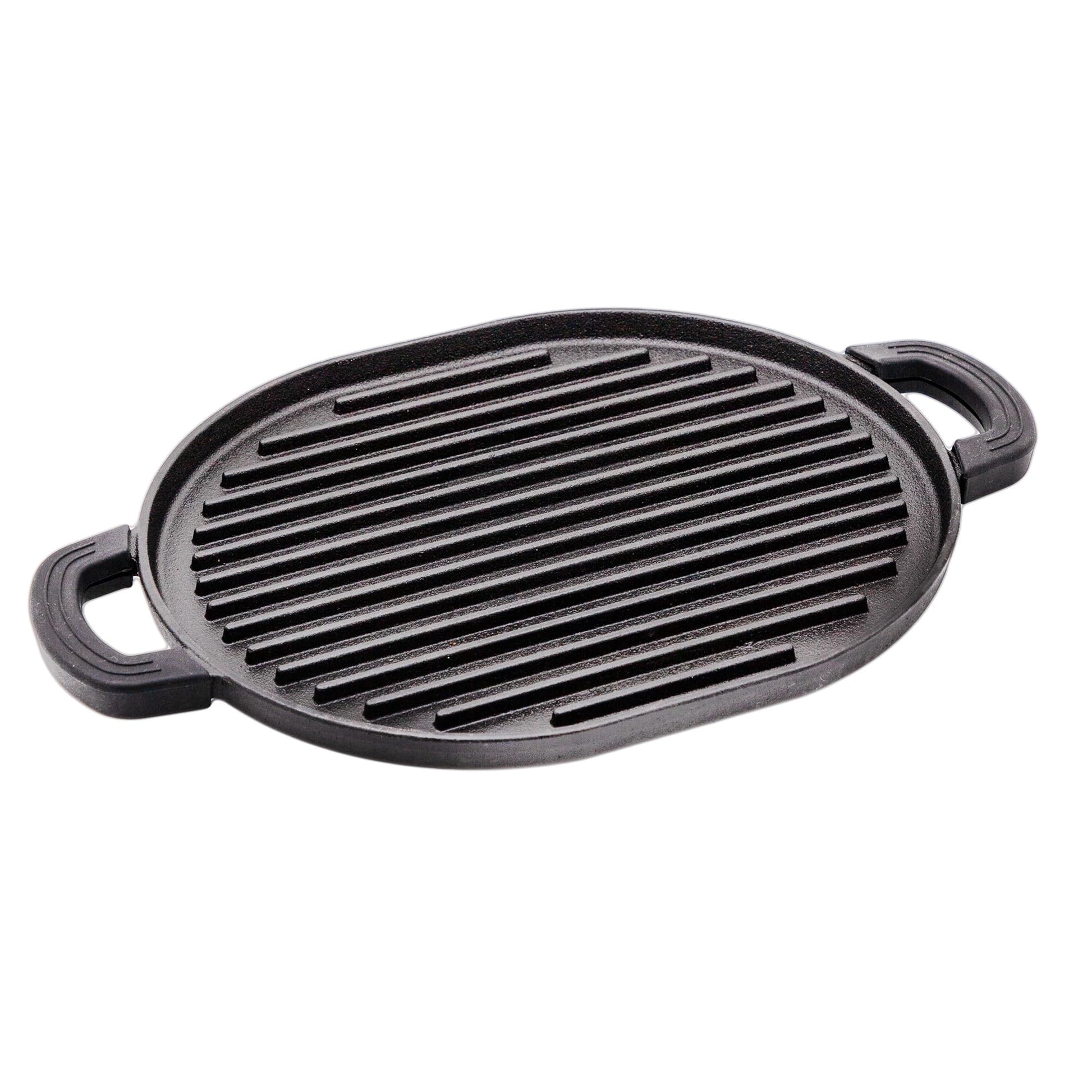 Parrilla de Hierro Fundido Nuwave Negra con Superficie Antiadhesiva y Asas de Silicona Fácil de Limpiar