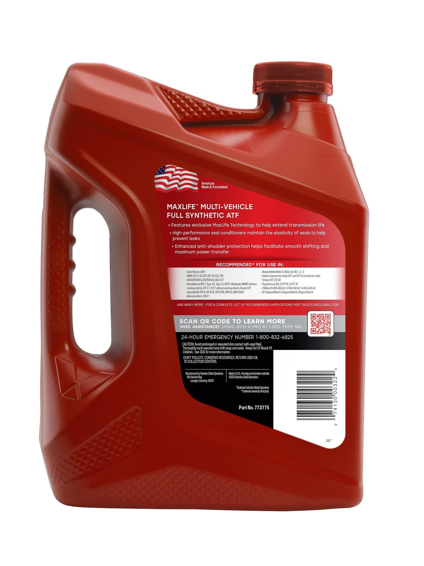 Líquido de Transmisión Automática Sintético Valvoline MaxLife para Vehículos Múltiples, Galón