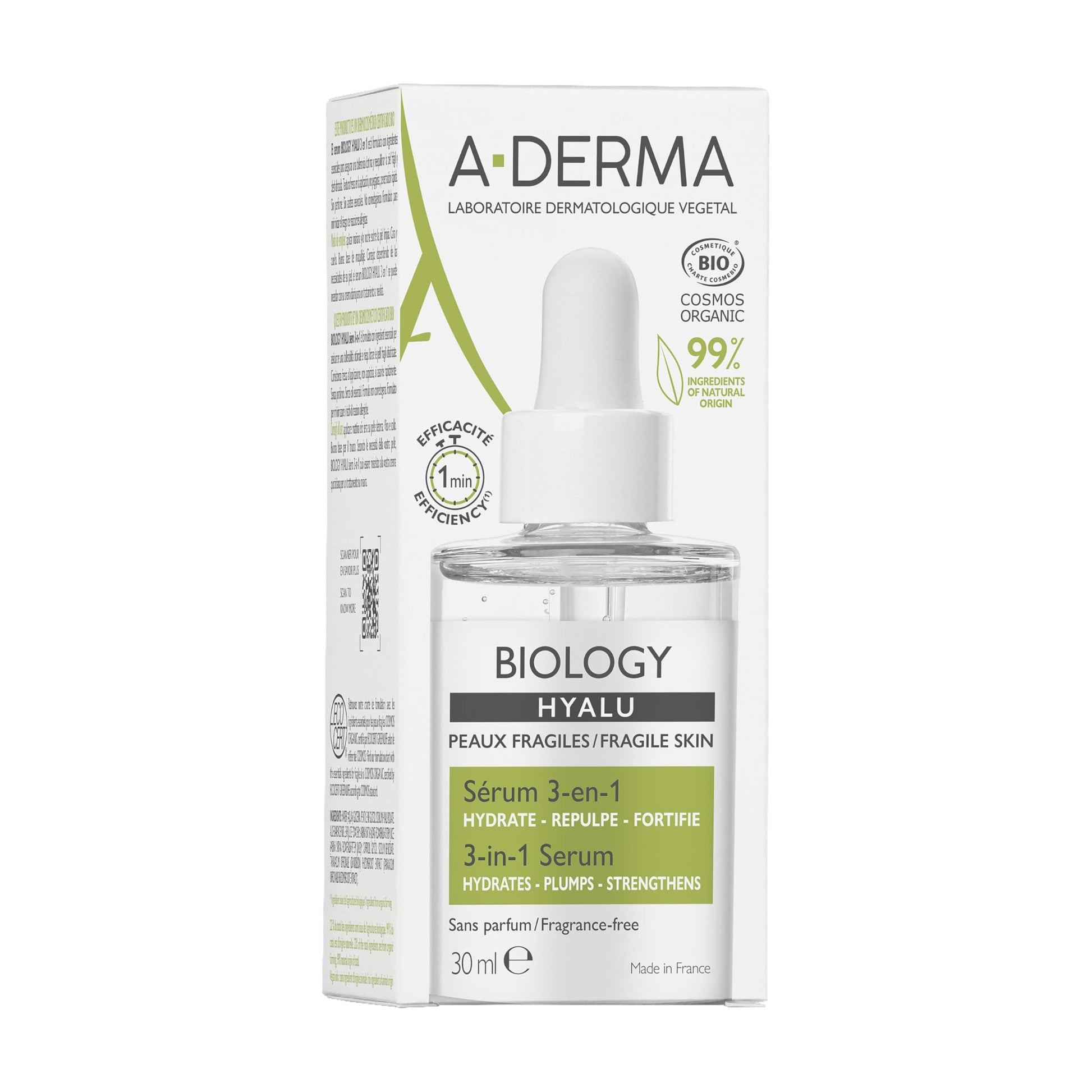 Sérum Hidratante A-Derma Biology Hyalu 3 en 1 - 30ml.¡Hidratación y rejuvenecimiento en un solo producto! Ideal para nutrir la piel y combatir los signos del envejecimiento. Aprovecha sus beneficios ahora.