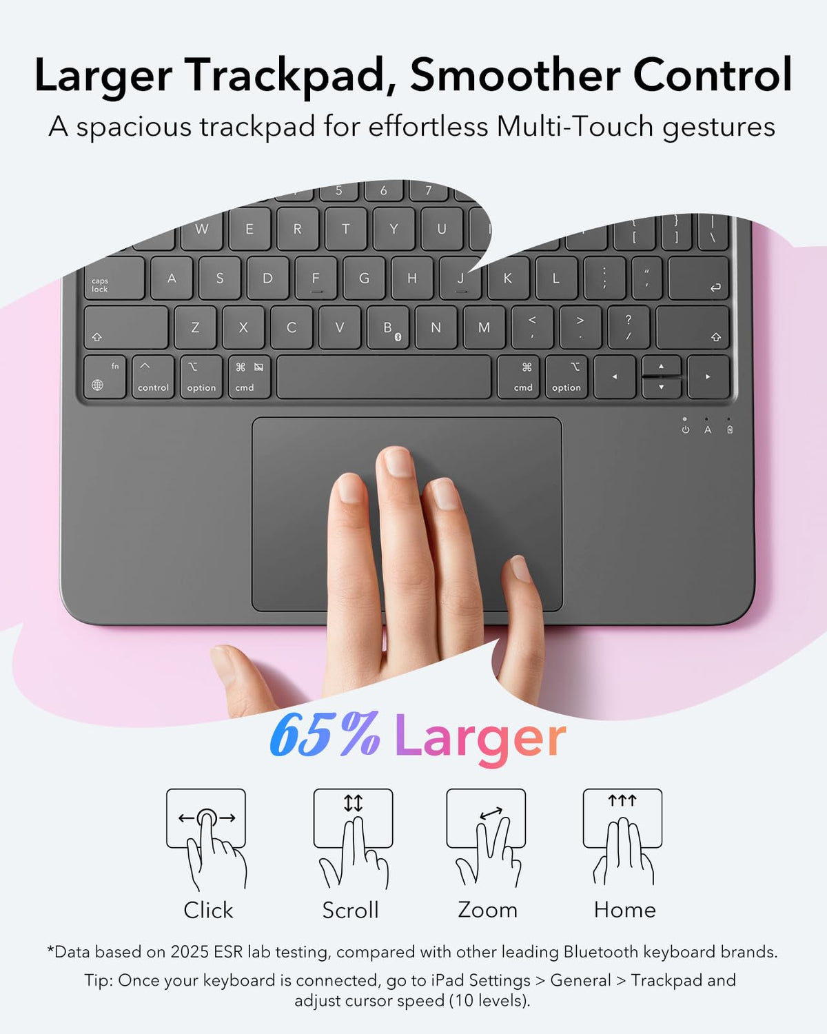 Funda iPad ESR Ultraligera con Teclado A16 11/10 Generación