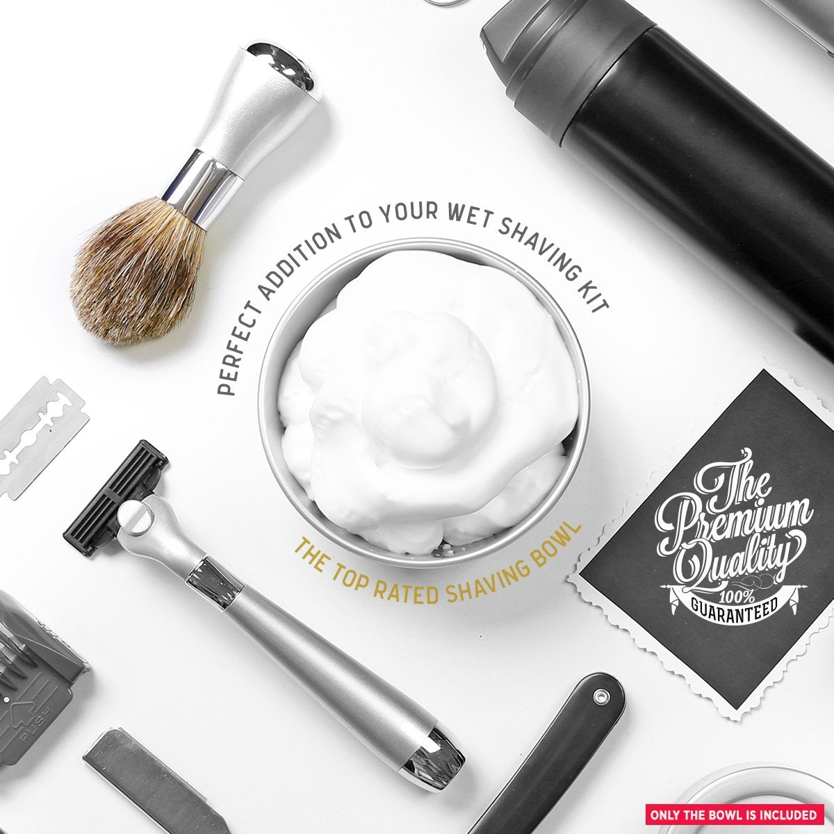 Perfecto Stainless Steel Shaving Bowl | Durable Metal Mug For Shaving Soap & Cream | Perfect Addition To Your Wet Shaving Kit | Double Layer Smooth Shave Unbreakable Mug With Heat Insulation