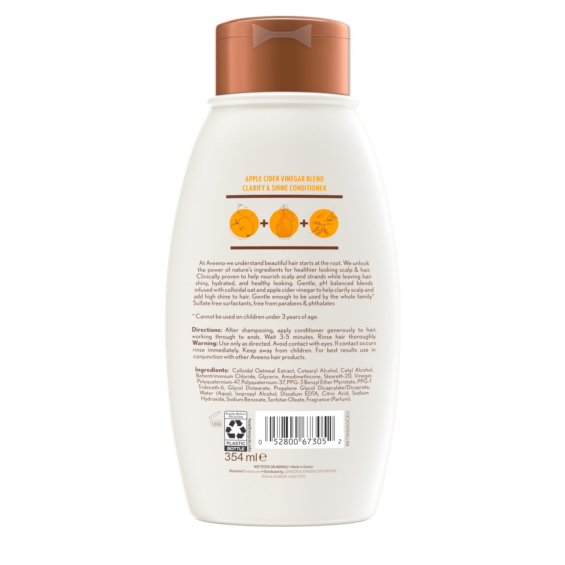 Aveeno Scalp Soothing Apple Cider Vinegar Blend Conditioner, 12 Ounce