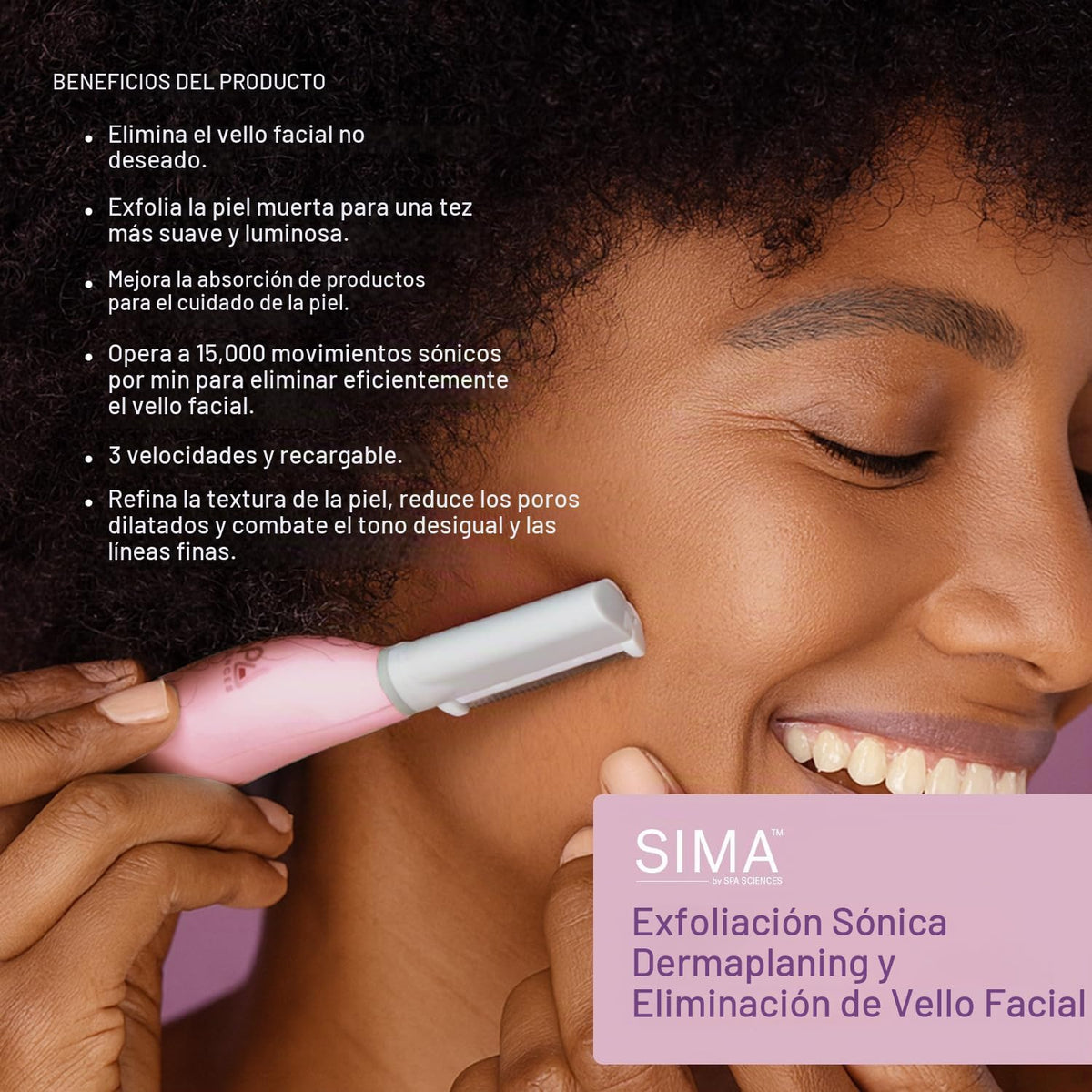 SPA SCIENCES - Maquinilla de afeitar patentada Dermaplane para mujer