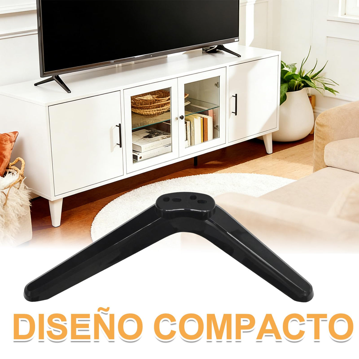 Patas de Televisor Laffoonparts Negras Soporte Universal para Televisores de 32 a 55 Pulgadas