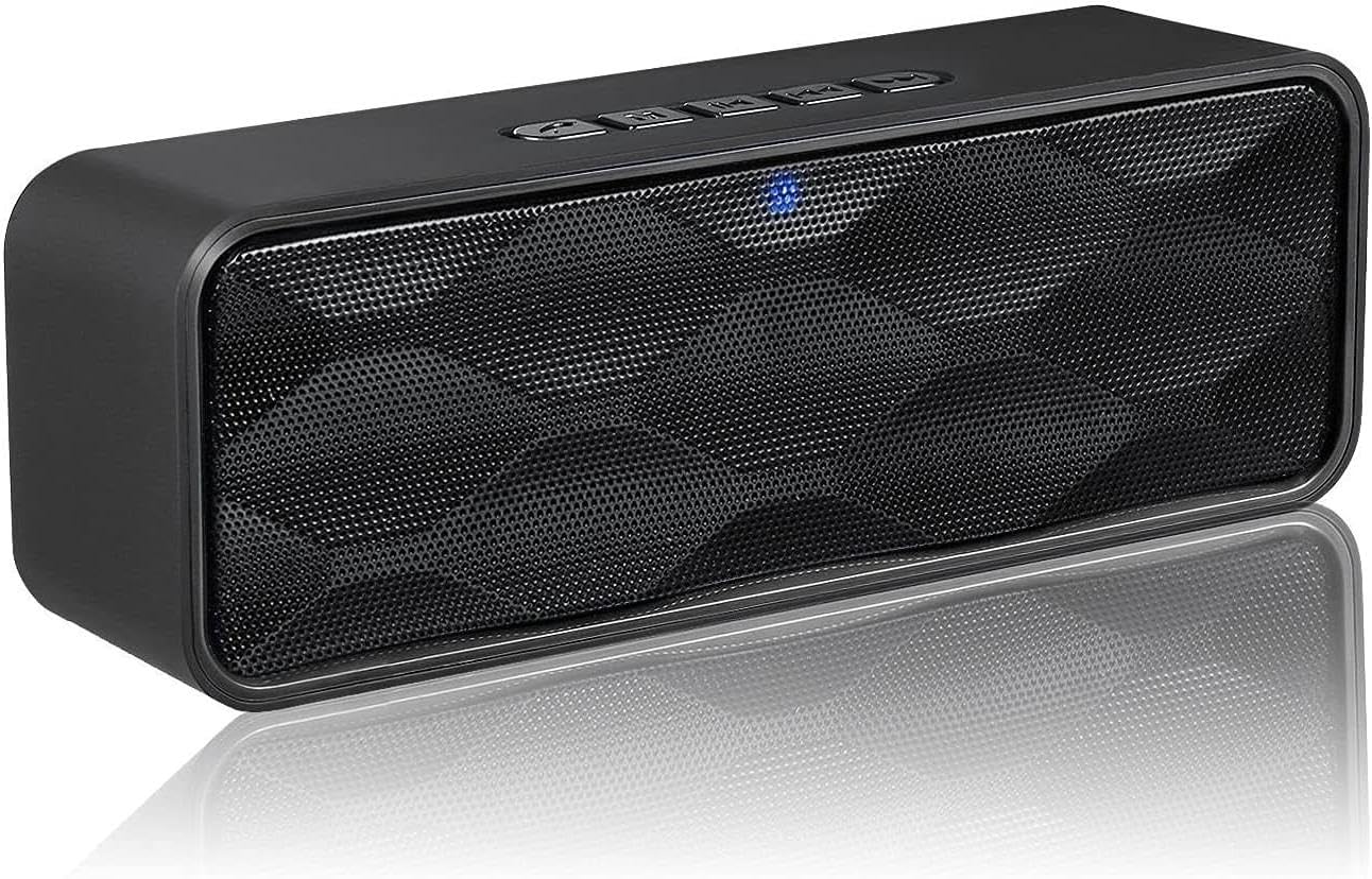 SOYTO Bocina Bluetooth Portátil, Altavoz portátil Bluetooth 5.0 con Sonido estéreo, Ranura para Tarjeta TF, FM y micrófono incorporados, Altavoces portátiles para Exteriores y Viajes