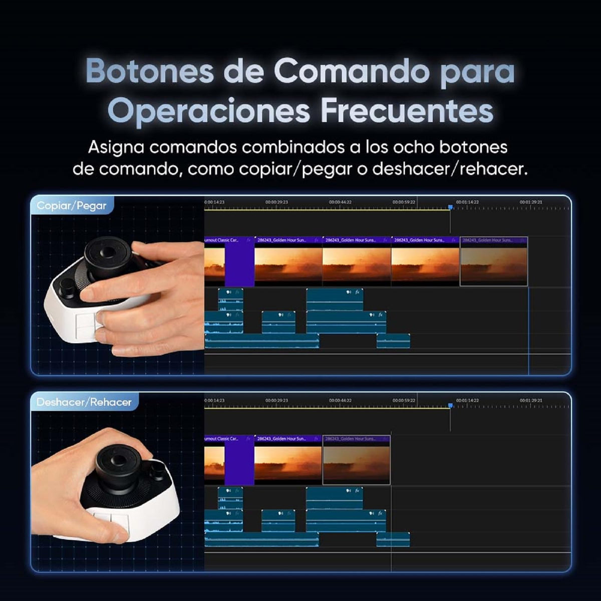 Consola de Edición XPPen Pilot Pro Gris con Joystick y 3 Perillas