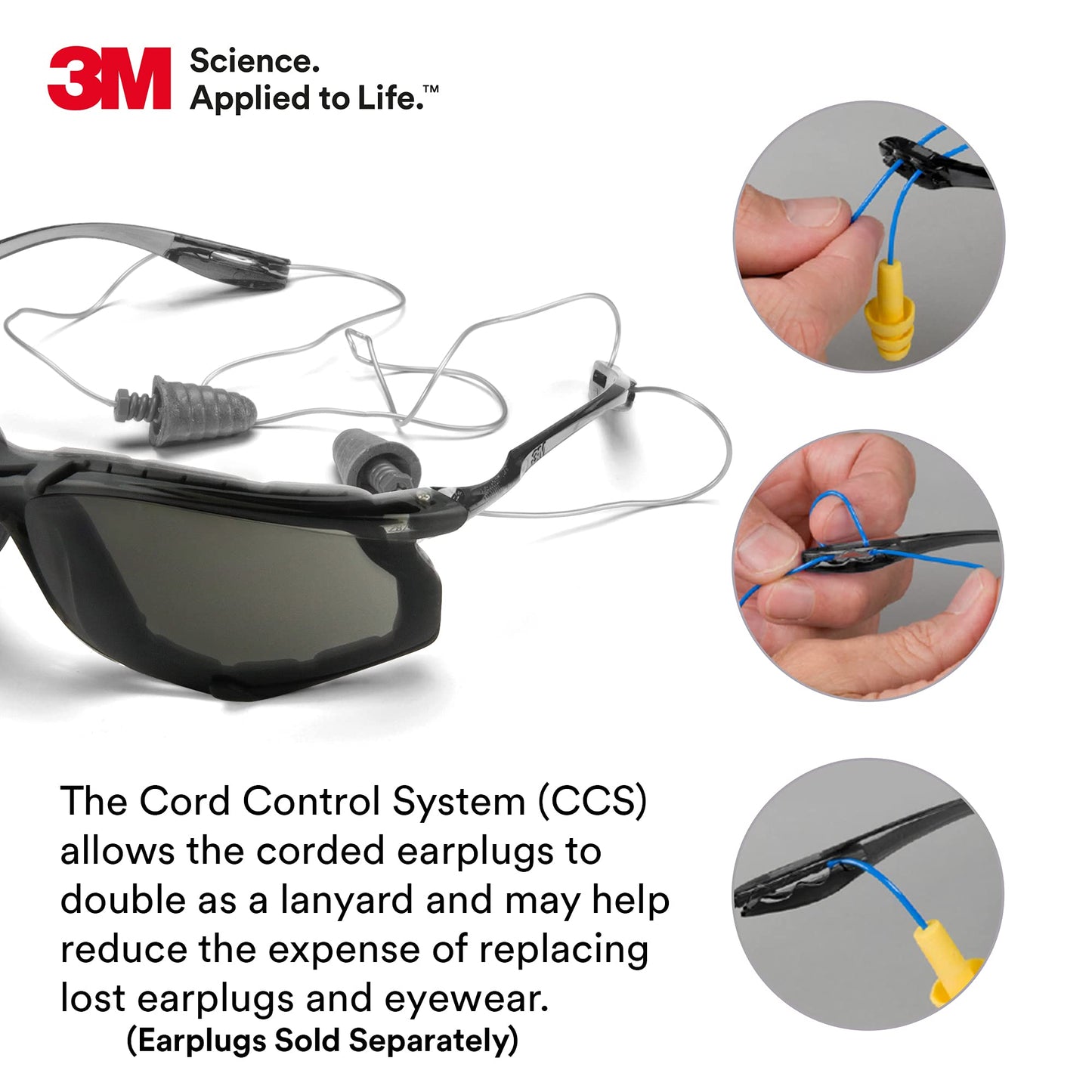 Gafas de Seguridad 3M Virtua CCS Gris con Lente Antiniebla y Junta de Espuma