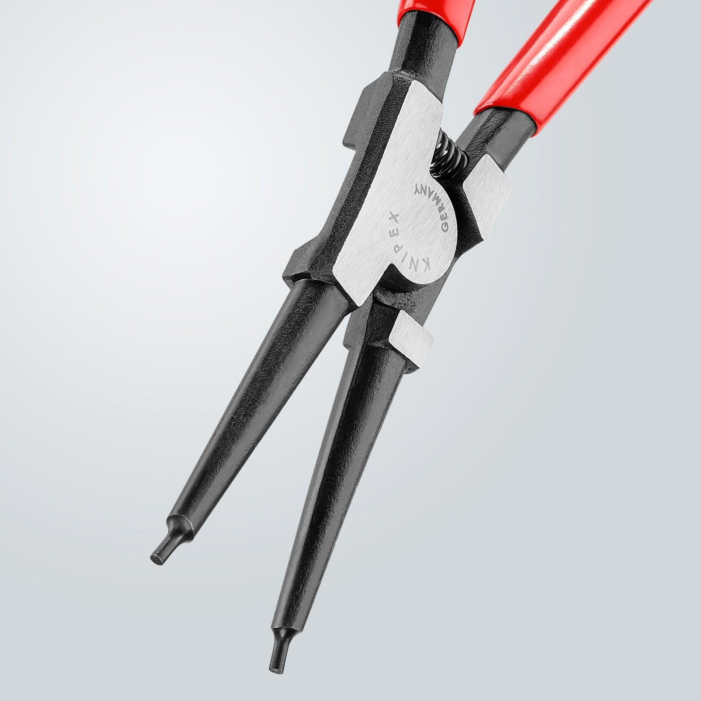 Knipex 46 11 A3 SB Alicate para Arandelas Exteriores en Ejes Atramentado Recubiertos de Plástico, 210 mm, color negro