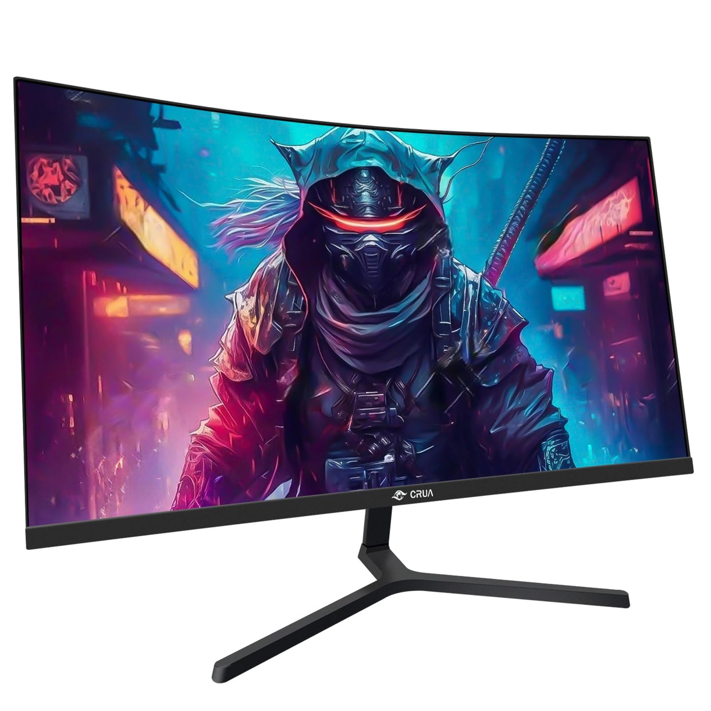 CRUA Monitor de juego curvado de 24 pulgadas, 144 hz/165 hz FHD 1080P Monitor de computadora sin marco, monitores de PC compatibles con AMD Freesync, 99% sRGB, DP, HDMI, compatible con instalaciones