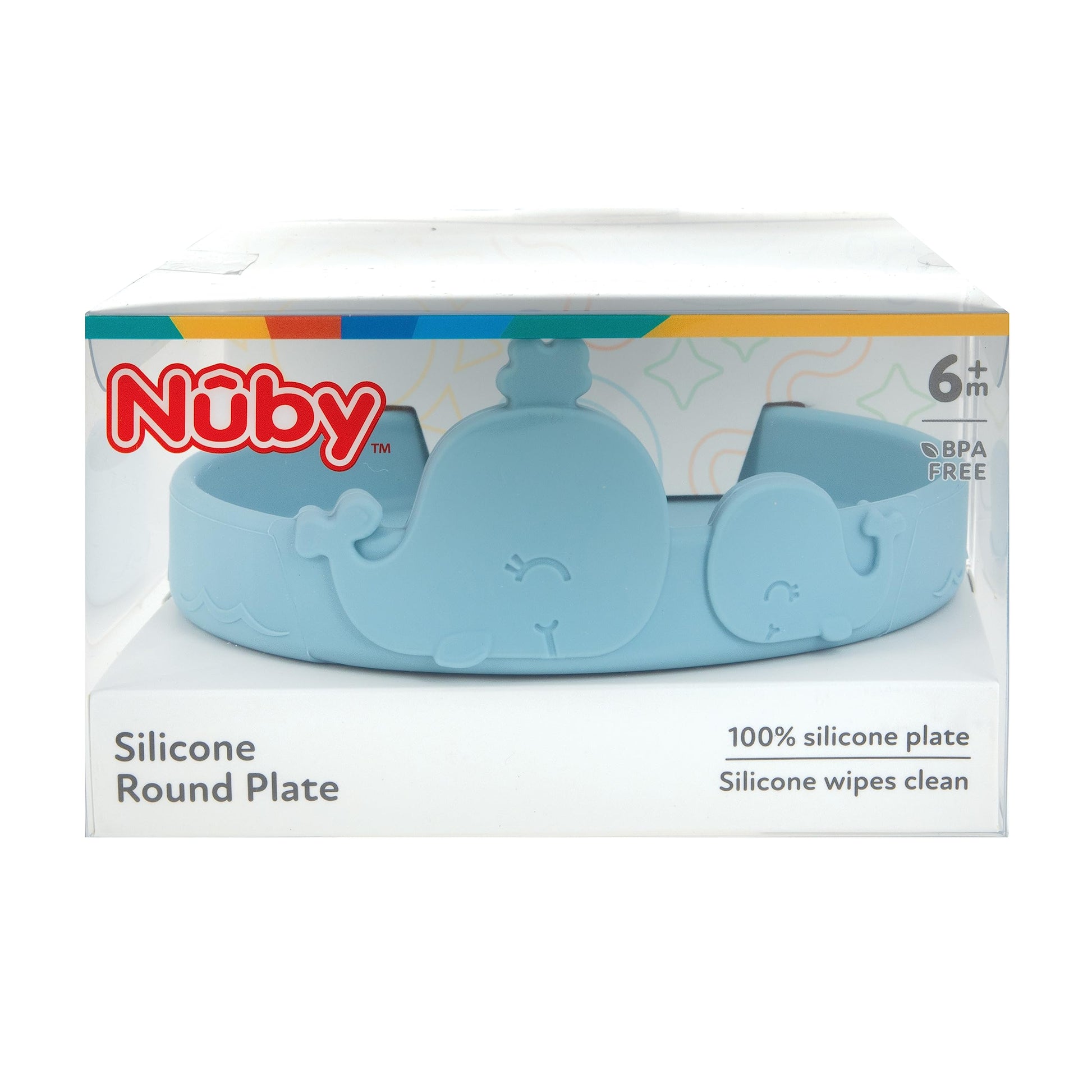 Placa de Silicona Nuby Ballena Azul para Niños Pequeños 6+ Meses