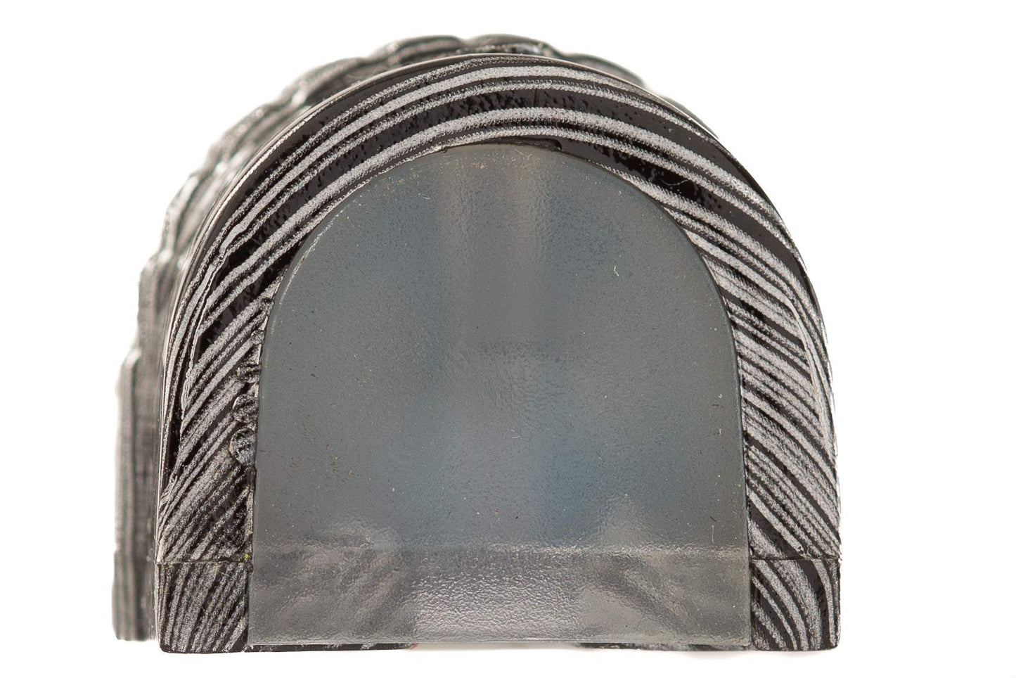 MEZUZAH - Soporte para caja (shidell) (plástico semicircular plateado), 5 unidades (líneas negras y plateadas, 15)