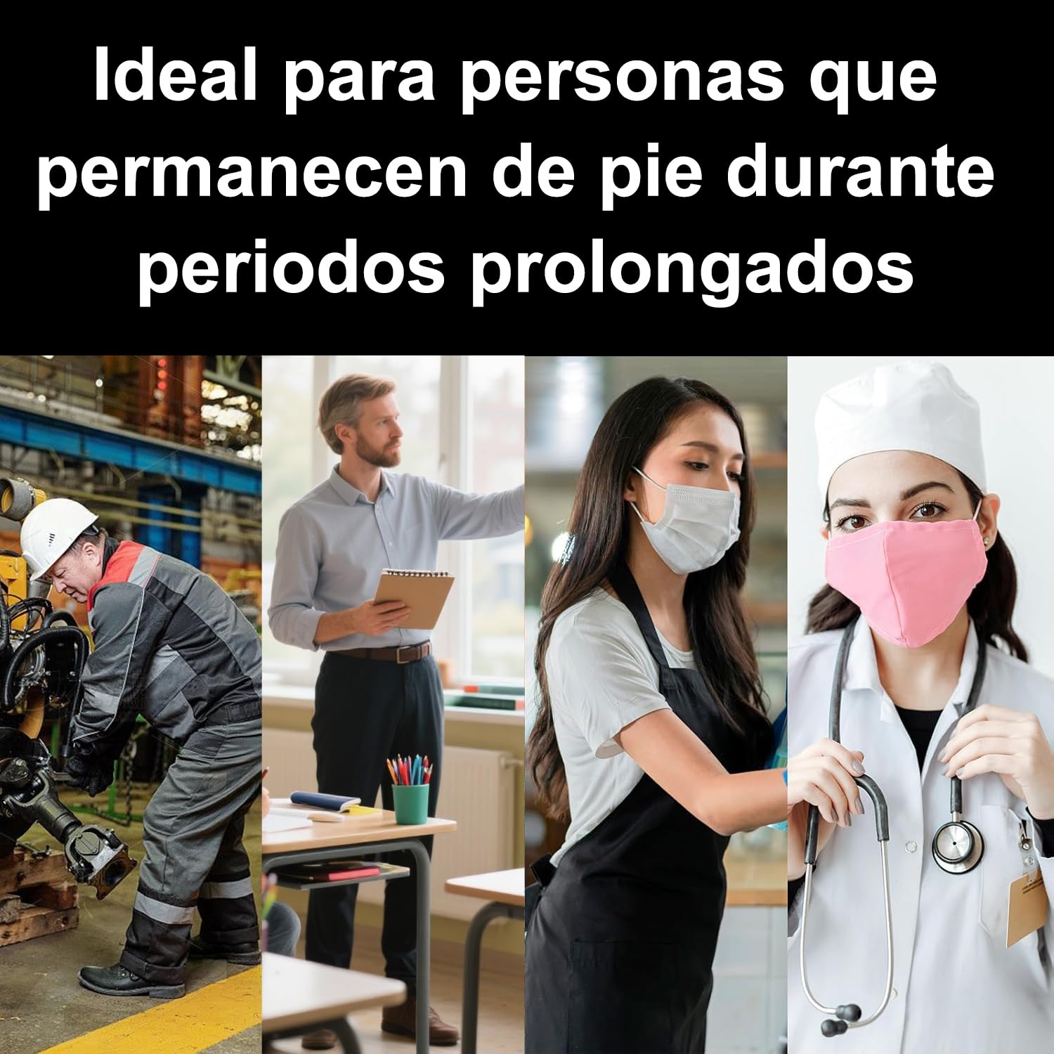 Plantillas Ortopédicas de Gel para Pie Plano con Memory Foam para Aliviar Dolor de Pies para Hombre