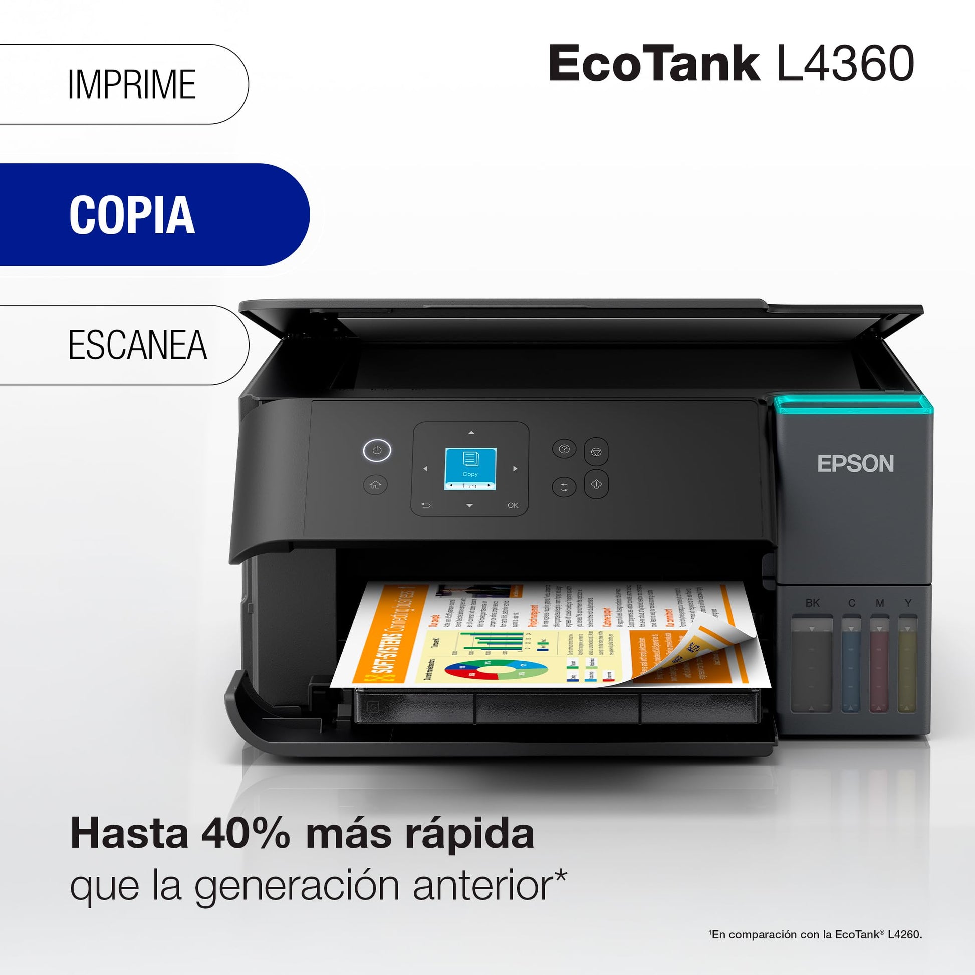 Epson Impresora Multifuncional L4360 EcoTank Tinta Continua WiFi Duplex