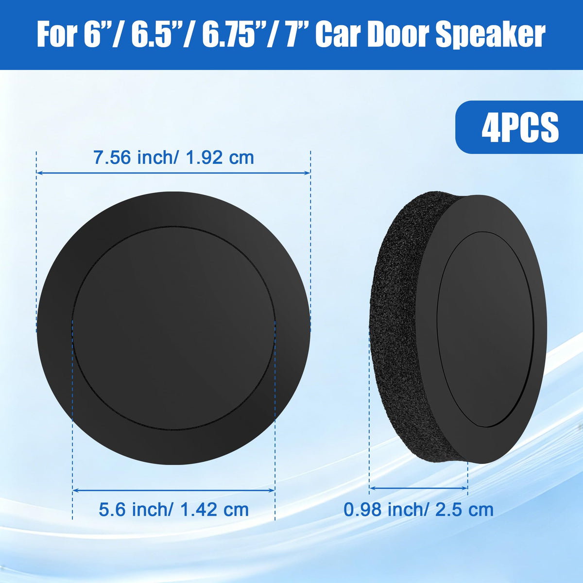 Potenciador de Altavoz Anglekai Negro de Espuma 6.5 Pulgadas con Bloqueo de Bajos