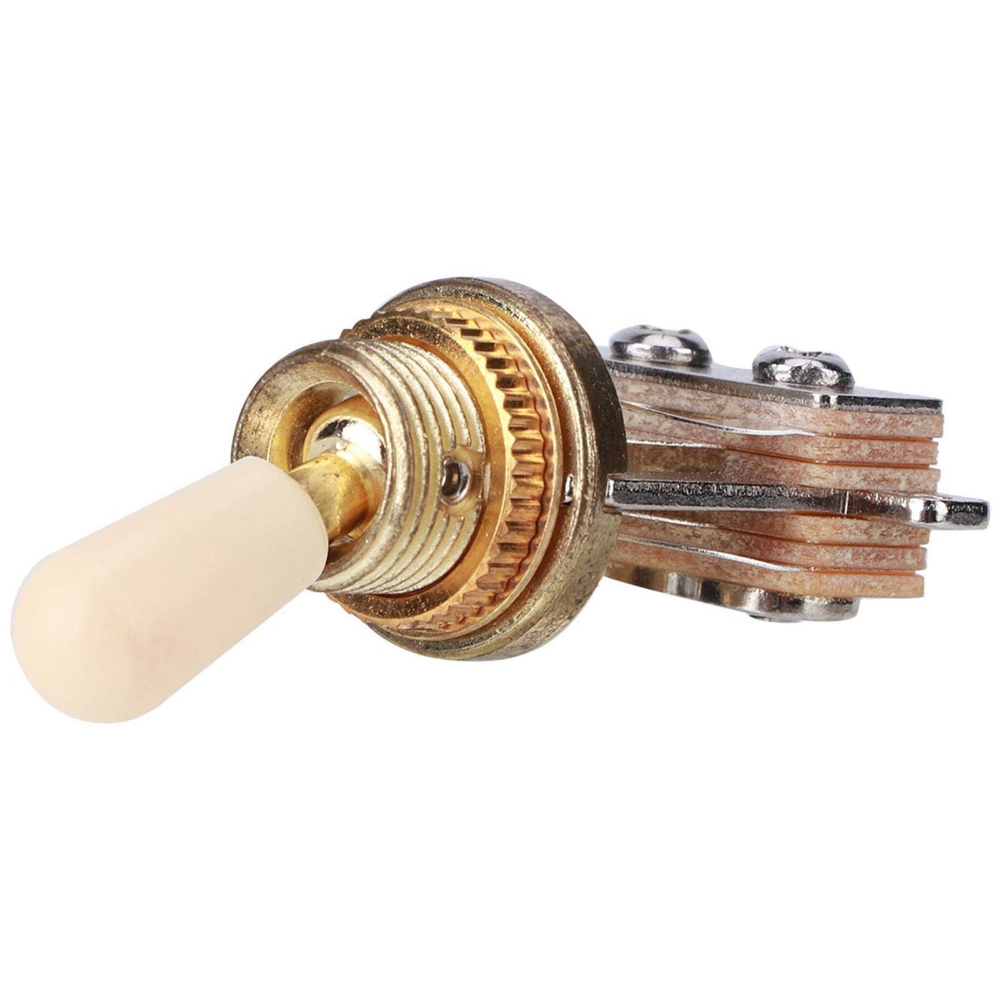 Okuyonic Selector de pastillas portátil con interruptor de tres posiciones, Interruptor Selector de Palanca para cualquier técnico de guitarra para guitarristas(Yellow hat)