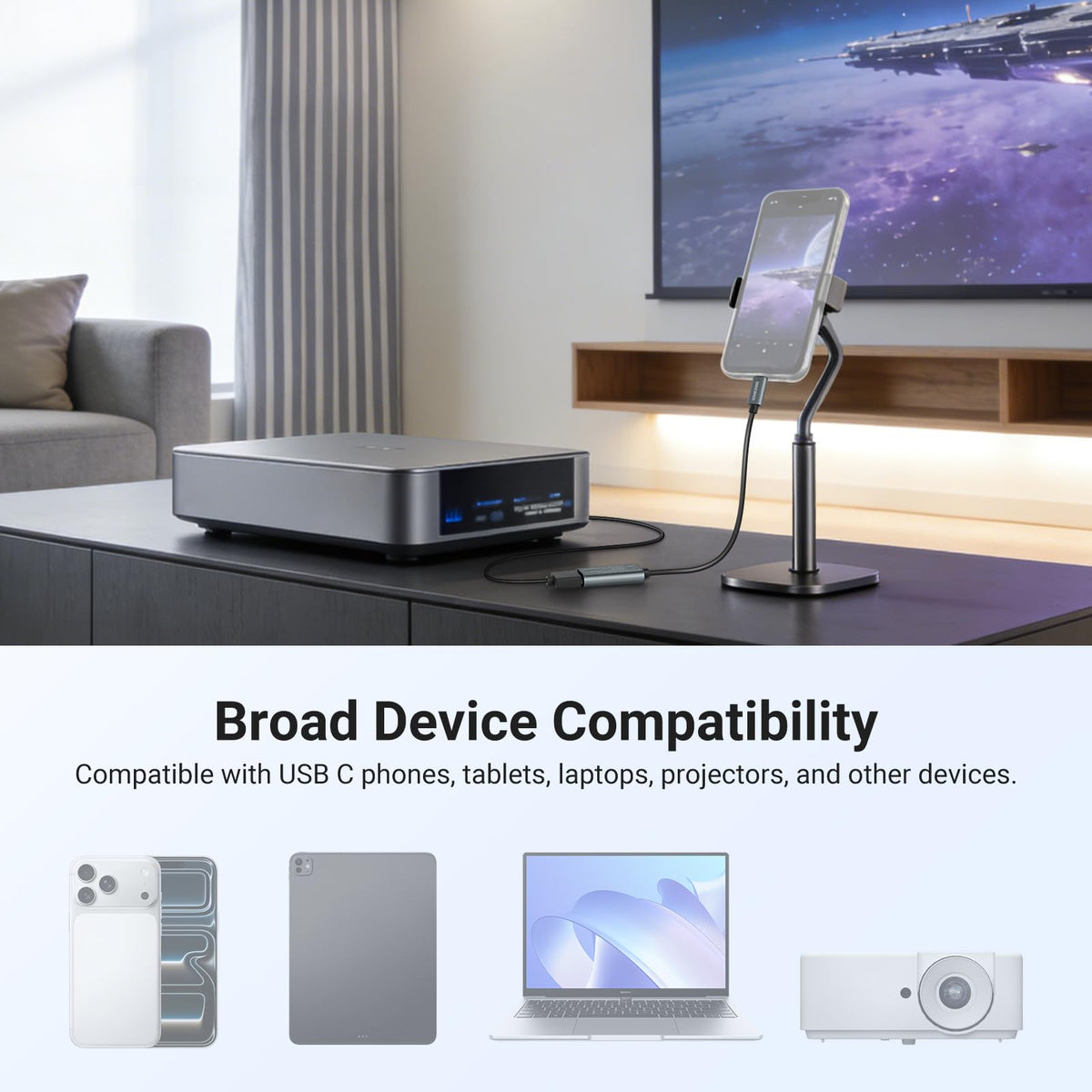 Adaptador USB C a HDMI 4K 60Hz NEEWER Plug&Play Transferencia de Video PS022
