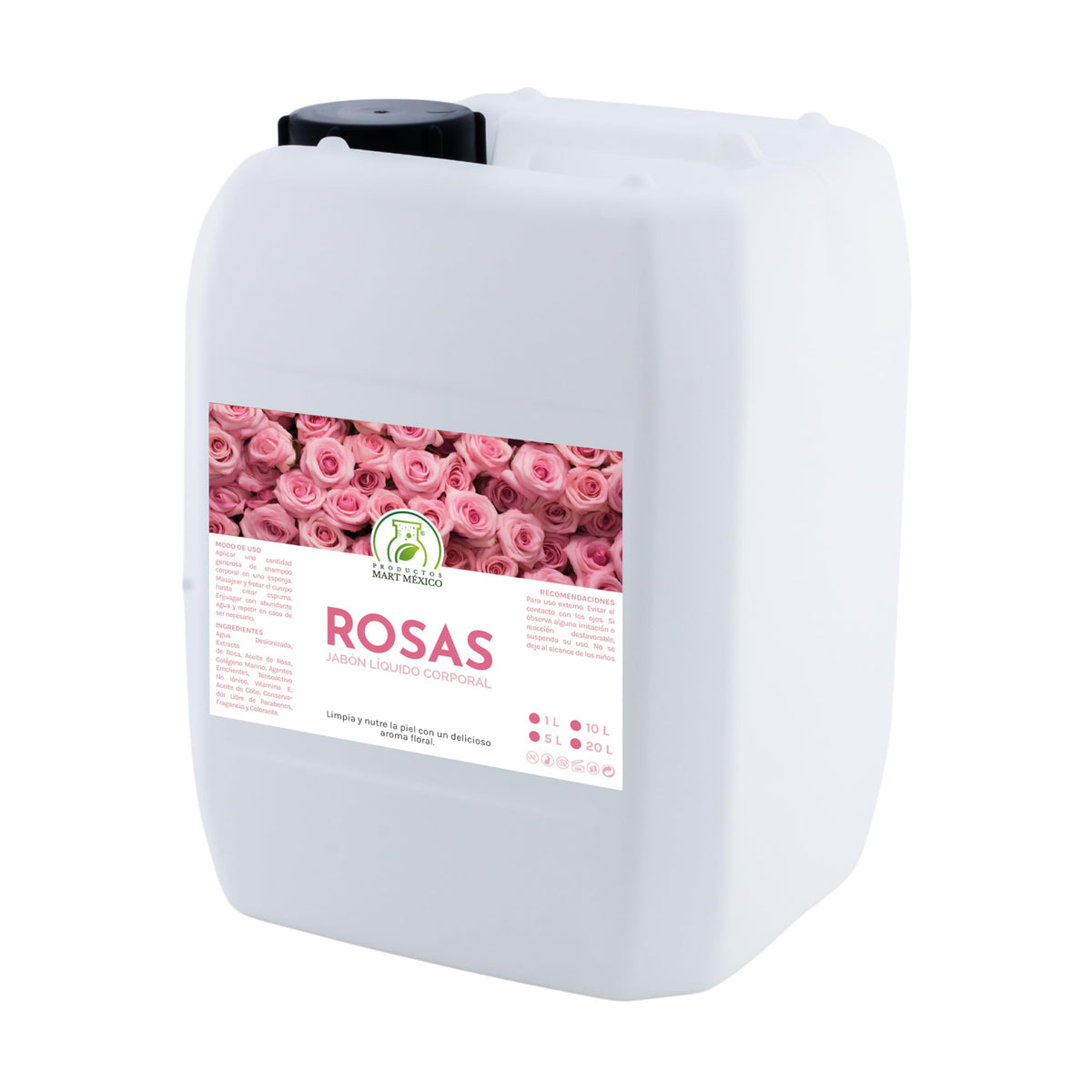 Jabón Líquido De Rosas Corporal Hidratante 5 Litros Productos Mart Mexico