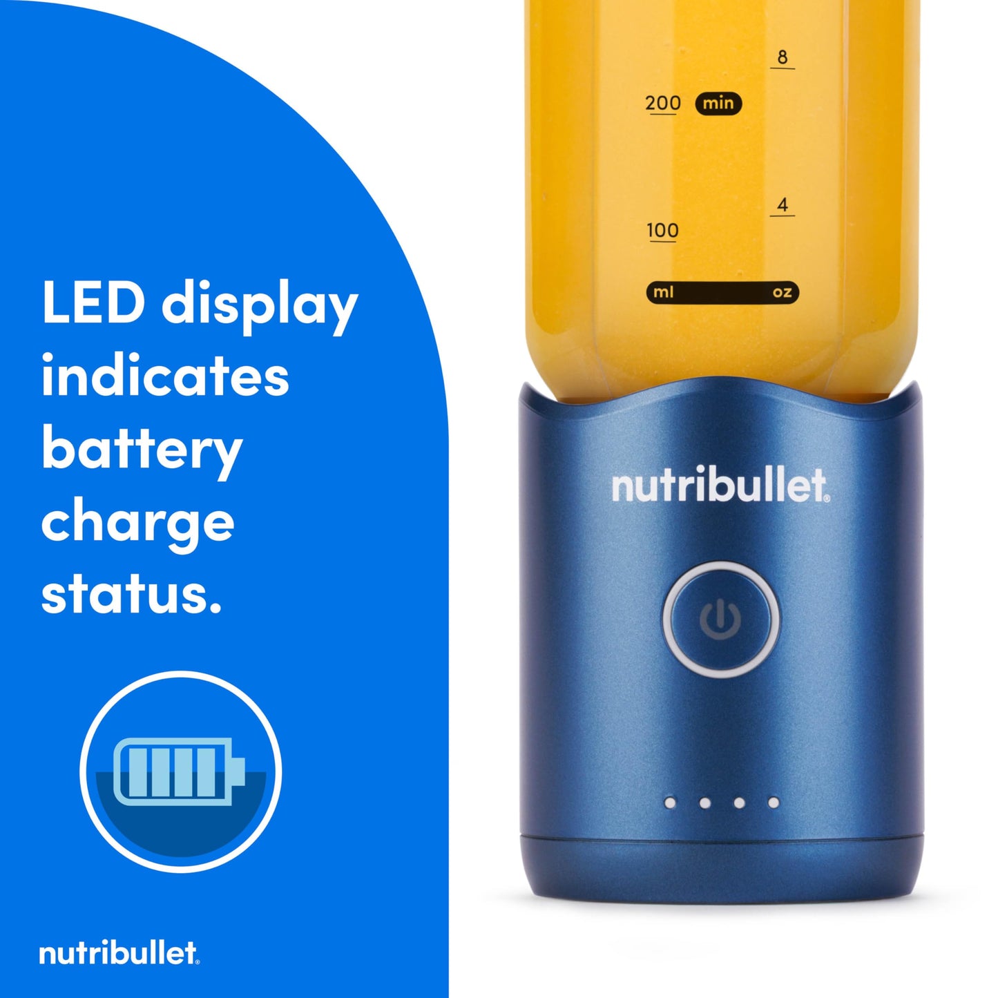 nutribullet Flex Batidora portátil NBPB50200BB, Azul zafiro
