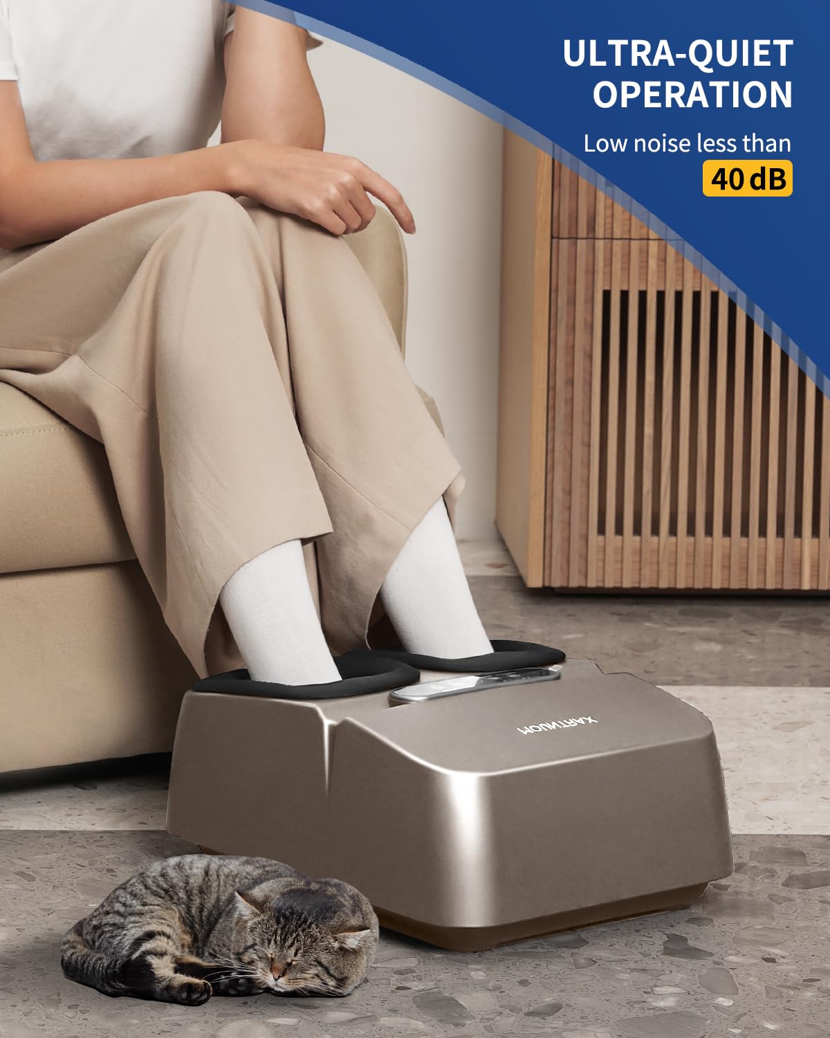 Máquina Masajeadora de Pies Mountrax Calor Shiatsu Amasamiento Profundo para Fascitis Plantar y Dolor para Hombres y Mujeres