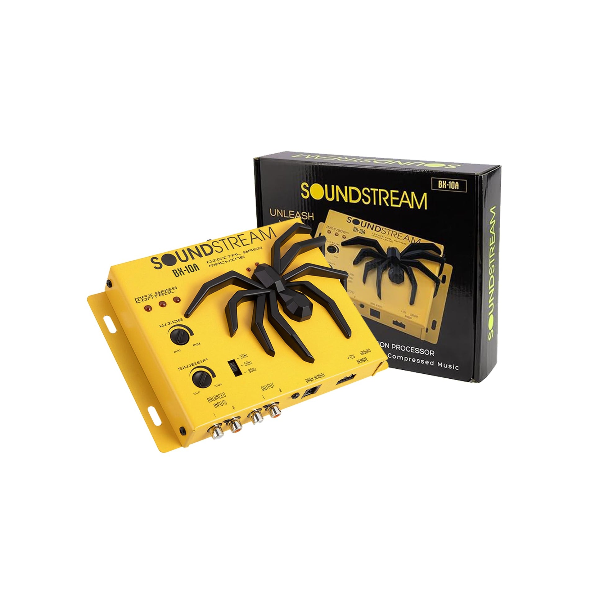 Procesador de Restauración de Graves SoundStream BX-10X Negro con Ecualizador Paramétrico para Audio de Coche