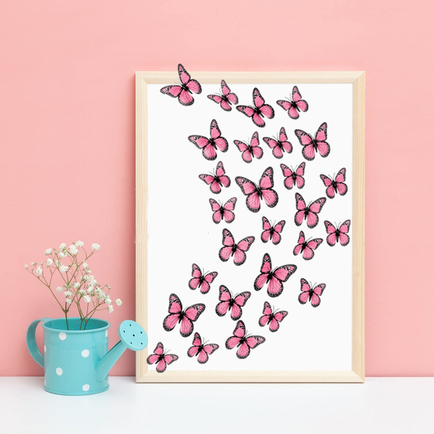 Pegatinas de pared con mariposas 3D, decoración magnética artificial, decoración de fiesta, habitación o cuarto de bebé, calcomanía de pared