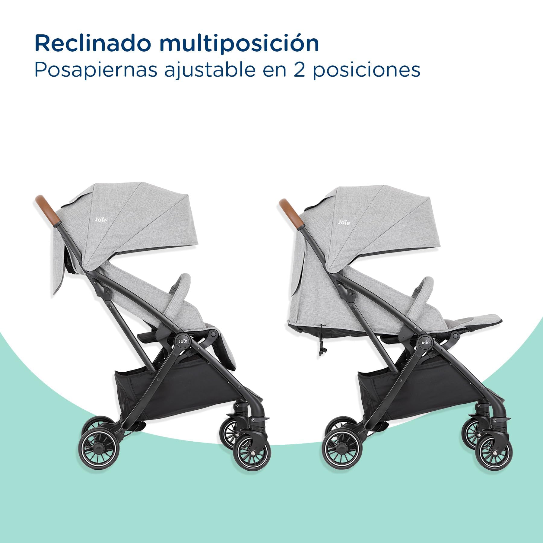 Joie Carriola para Bebe Tourist con Silla Ergonomica, Carriola Moderna para Bebes, Carreola Portabebe de Viaje Plegable y Convertible 2 Posiciones, Carreola con Frenos y Manija Ajustable