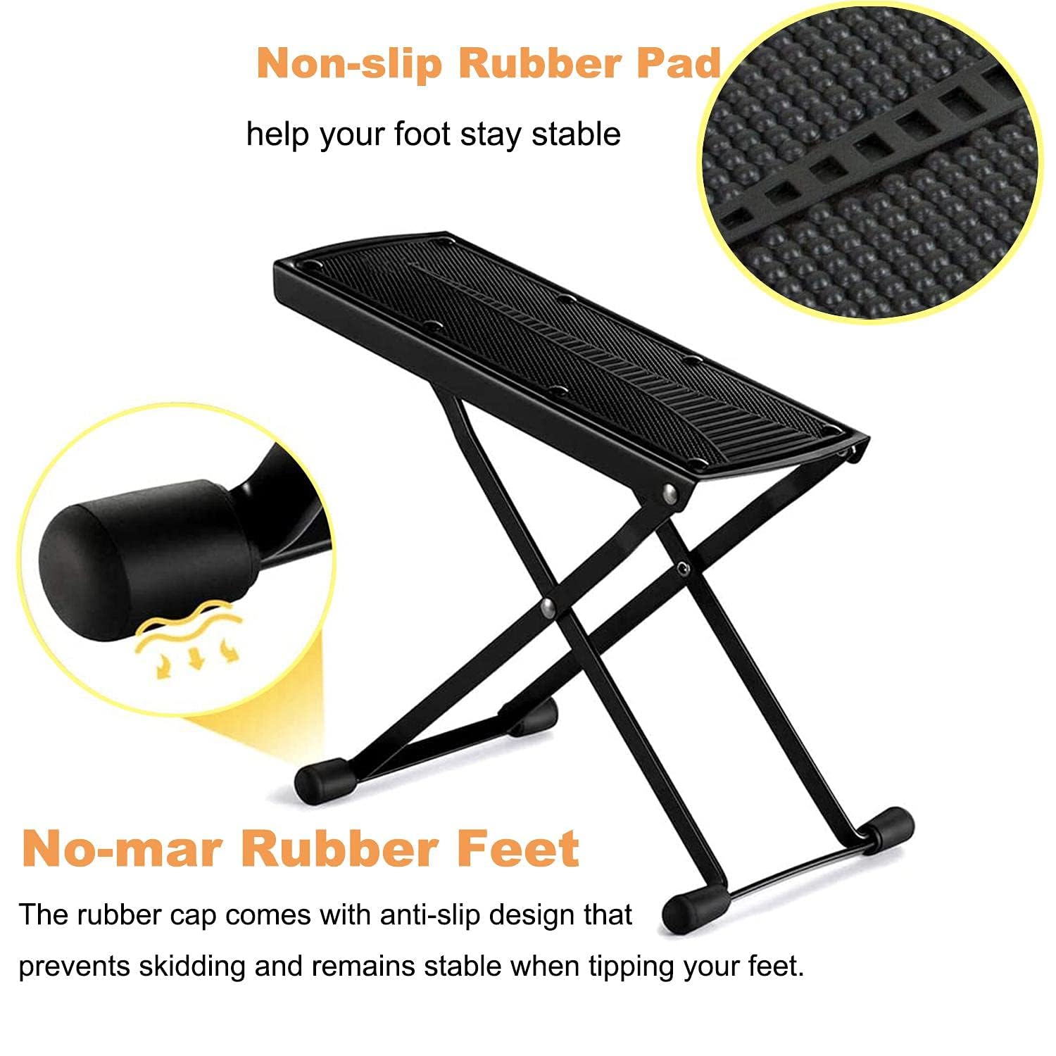 Reposapiés Ajustable ZtohPyo Blanco Plegable en 6 Alturas para Pedicuras en el Hogar