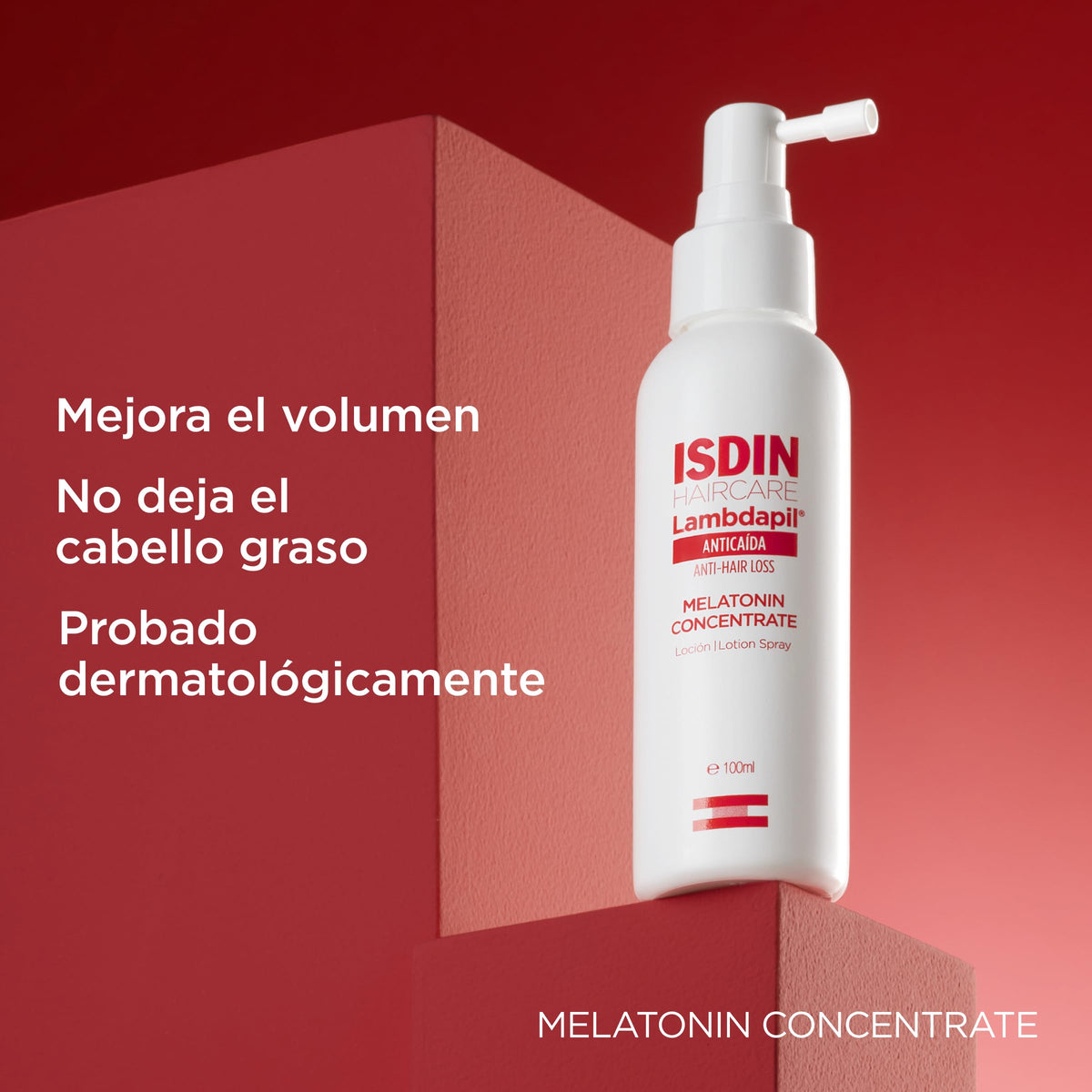 Loción Spray Anticaída Isdin Lambdapil Melatonina 100 Ml para Reforzar el Cabello