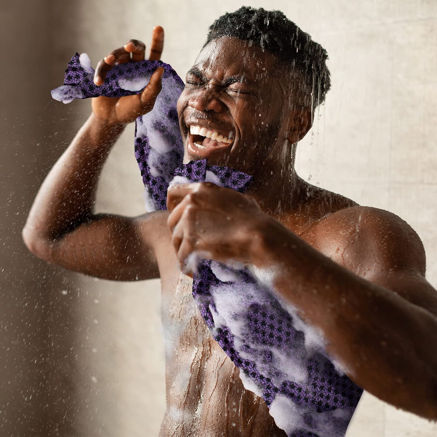 Toallita Exfoliante myHomeBody Obsidiana Puntos de Pasa Con Cepillo Silicona