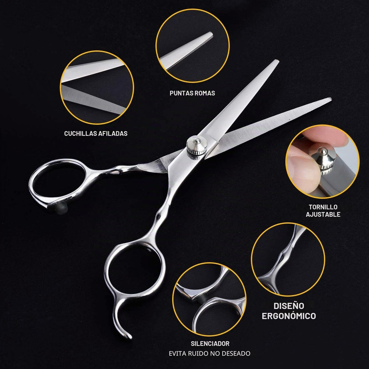 Tijeras para Cabello Tijeras para Cortar Cabello Acero Inoxidable 6