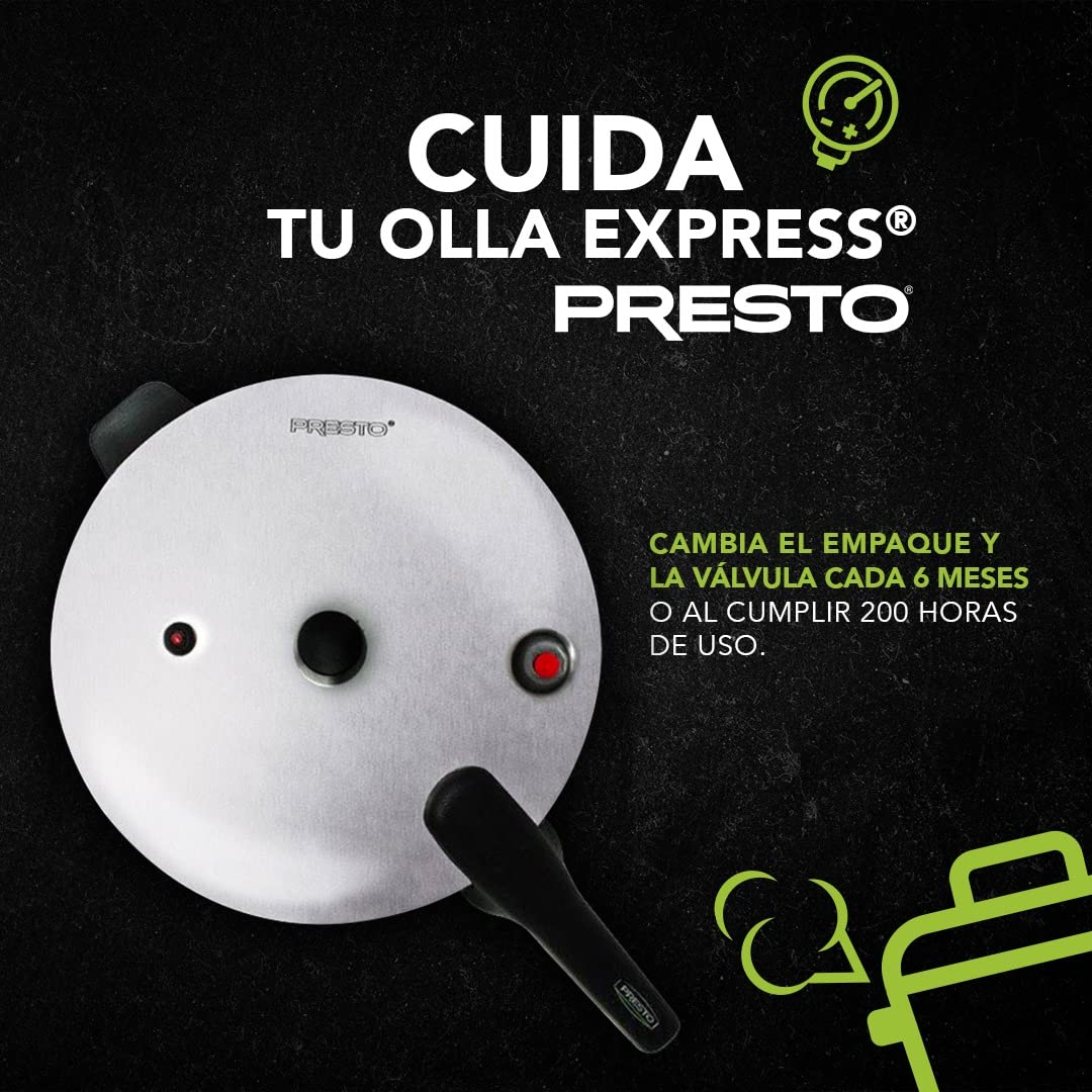 Manómetro PRESTO Gris de 12 y 21 Litros en Acero Cromado Fundido