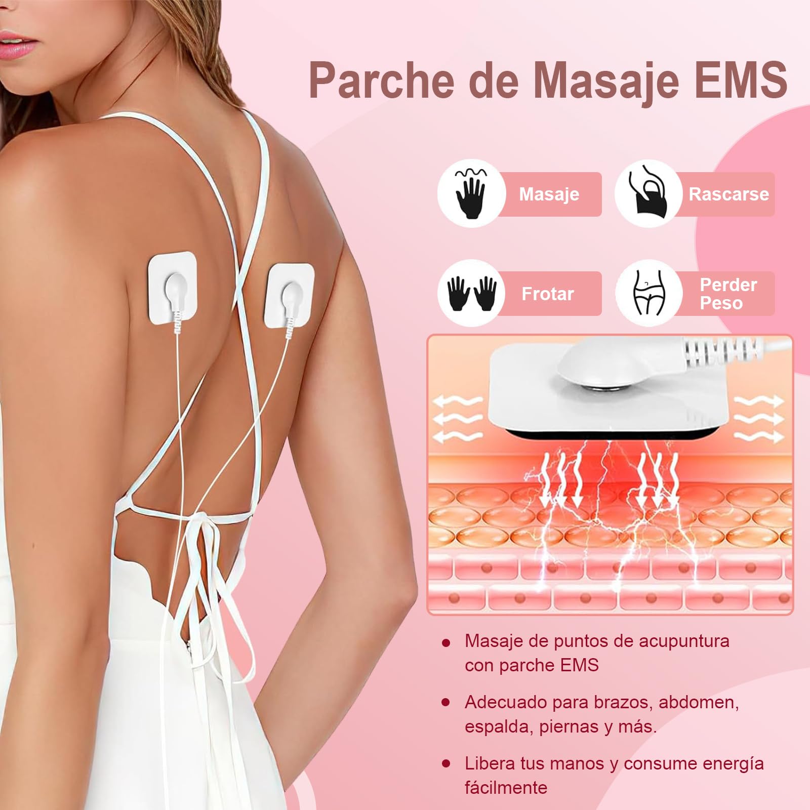 Masajeador Ultrasónica de Cavitación 3 en 1，Masajeador Electrico，para Brazo, Vientre, Cintura, Pierna