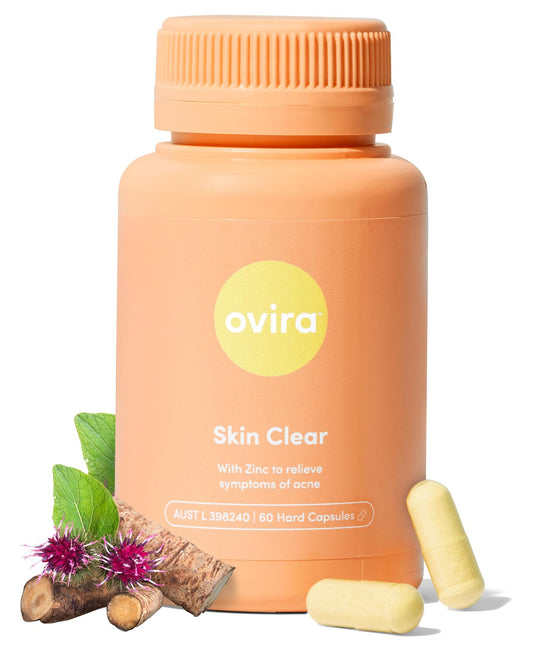 Ovira- “Skin Clear con ZINCBRIGHT 60 Cápsulas para Piel Clara y Brillante | Rosácea y Hormonal Acné Trea