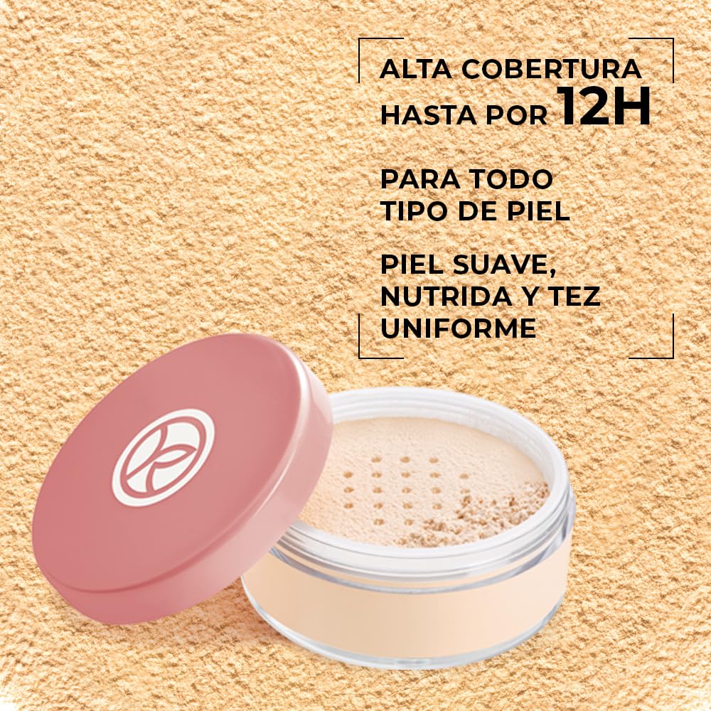 Yves Rocher, Kit Base de Maquillaje, Cobertura alta + Polvo Traslucido, Fija Maquillaje y Controla el Brillo, Fórmula Vegana, 40 ml c/u