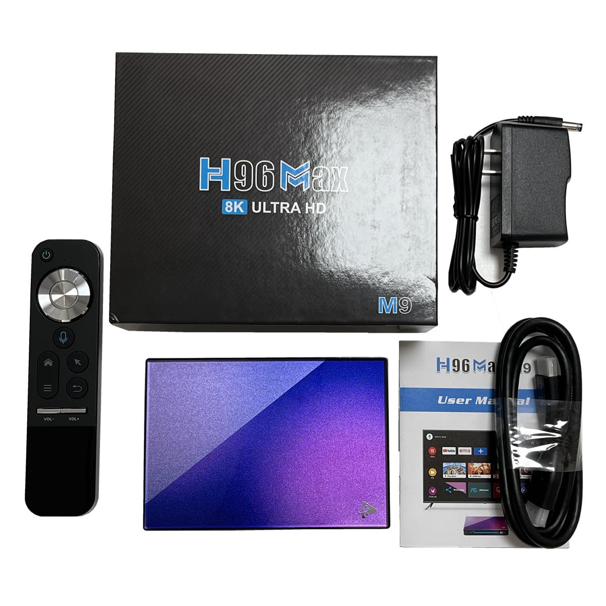 SHYSKY H96 MAX M9 TV Box Android 14,0 RK3576 8GB RAM 128GB ROM WiFi6 1000M LAN BT5.4 USB3.0 Soporte AV1 4K 60fps H.265 HDR TV Box