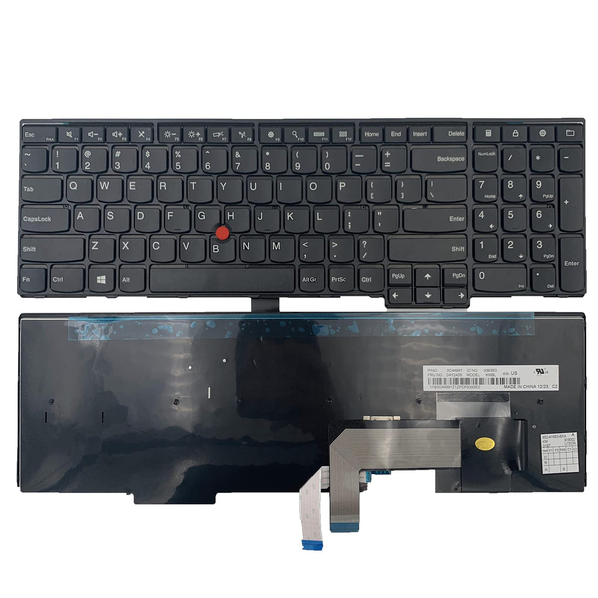 Repuesto Portátil Tiugochr Lenovo ThinkPad Negro con Teclado de Señalización