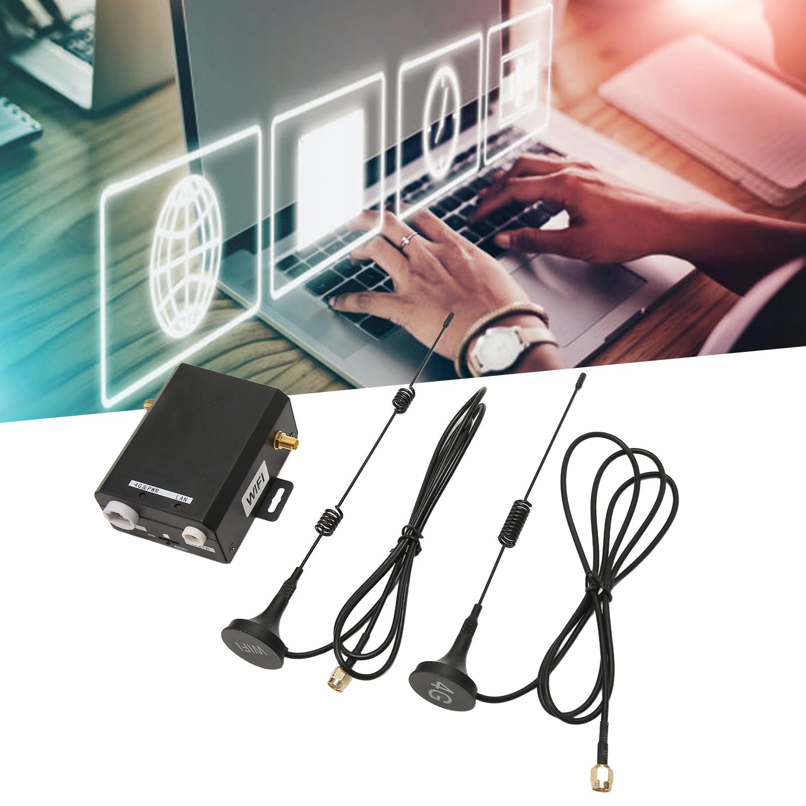 Diydeg Router 4G LTE Industrial, Router WiFi 150Mbps con Ranura para Tarjeta SIM, 2 Antenas externas, módem Router Celular inalámbrico en Asia, Sudeste Asiático, África, Oriente Medio