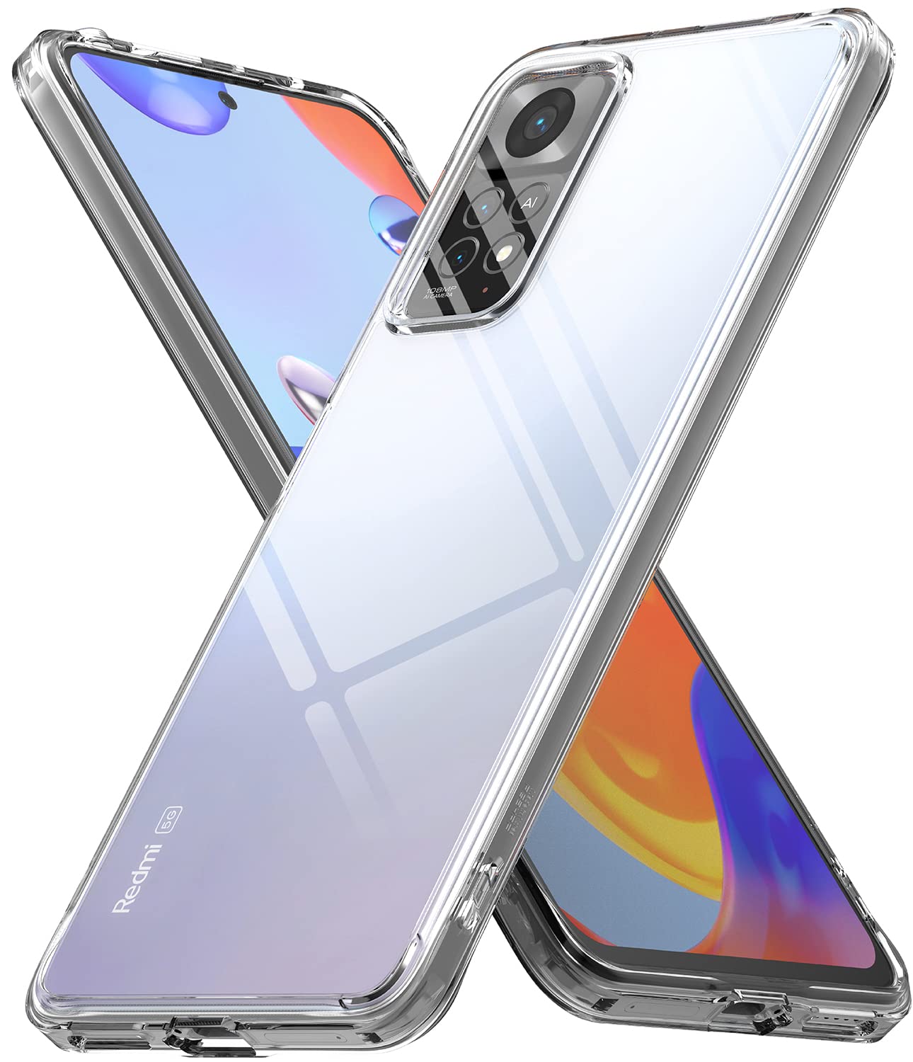 Funda Ringke Fusion Xiaomi Redmi Note 11 Pro Clear Trasera Dura Hybrid con Parachoques de TPU Flexible