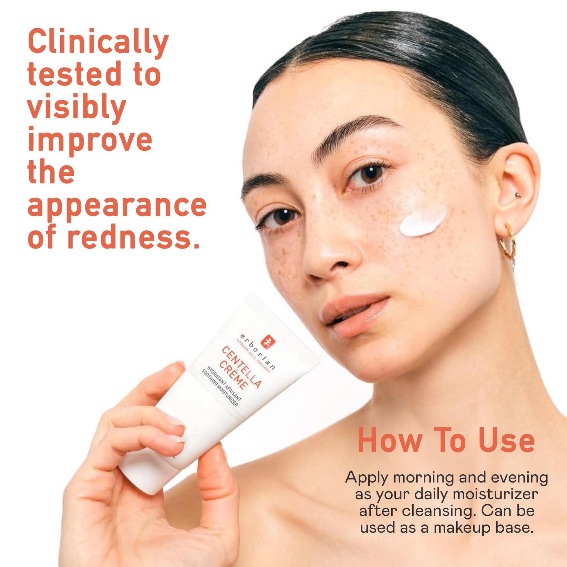 Erborian – Centella Cream with Centella Asiatica and hyaluronic acid - Soothing Moisturizer - Korean Skincare - Anti-rednesses - 20 ml