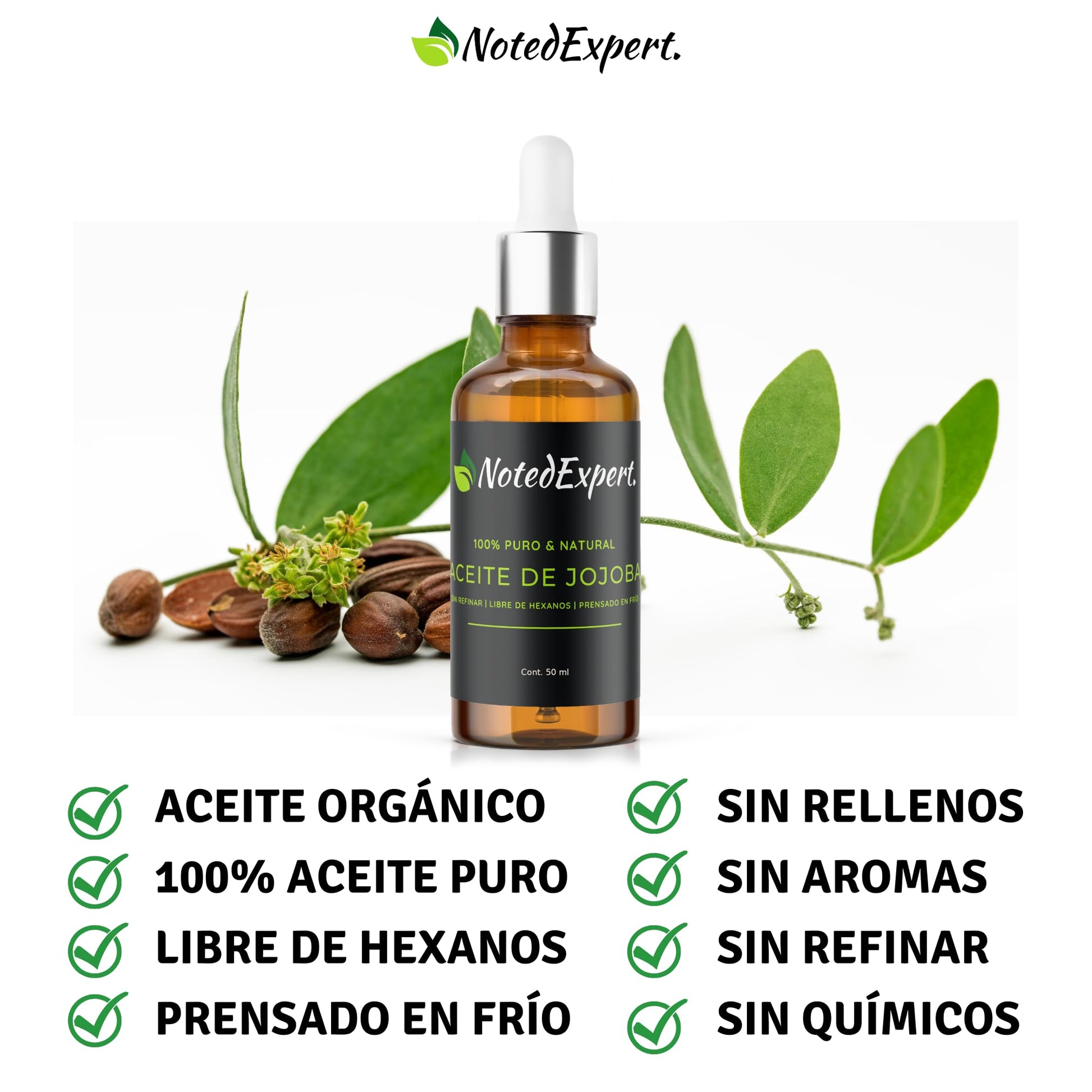 Aceite Orgánico de Jojoba Premium - Hidratación Natural para Piel y Cabello