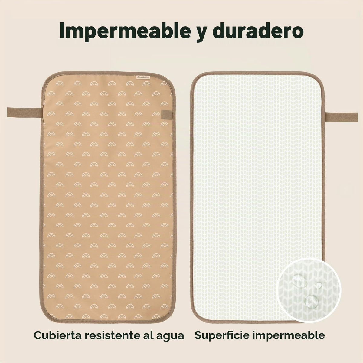 KeaBabies - Cambiador portátil de pañales, fácil de limpiar, plegable e impermeable para bolsa de pañales, compacto, ligero, recién nacido de 25 x 13 pulgadas, bebé, cambiador de bebé esencial de