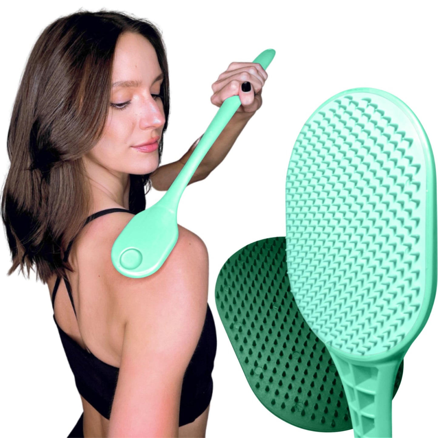 Rascador de Espalda Body Scratcher Largo Resistente con Cabezas Intercambiables