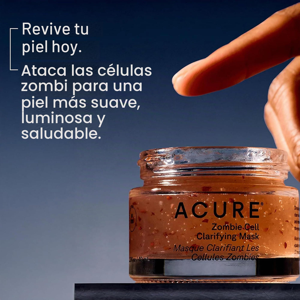 Acure | Máscara Exfoliante de Células Zombi | Aumenta la renovación celular | Con niacinamida y ácido salicílico, 40 ml