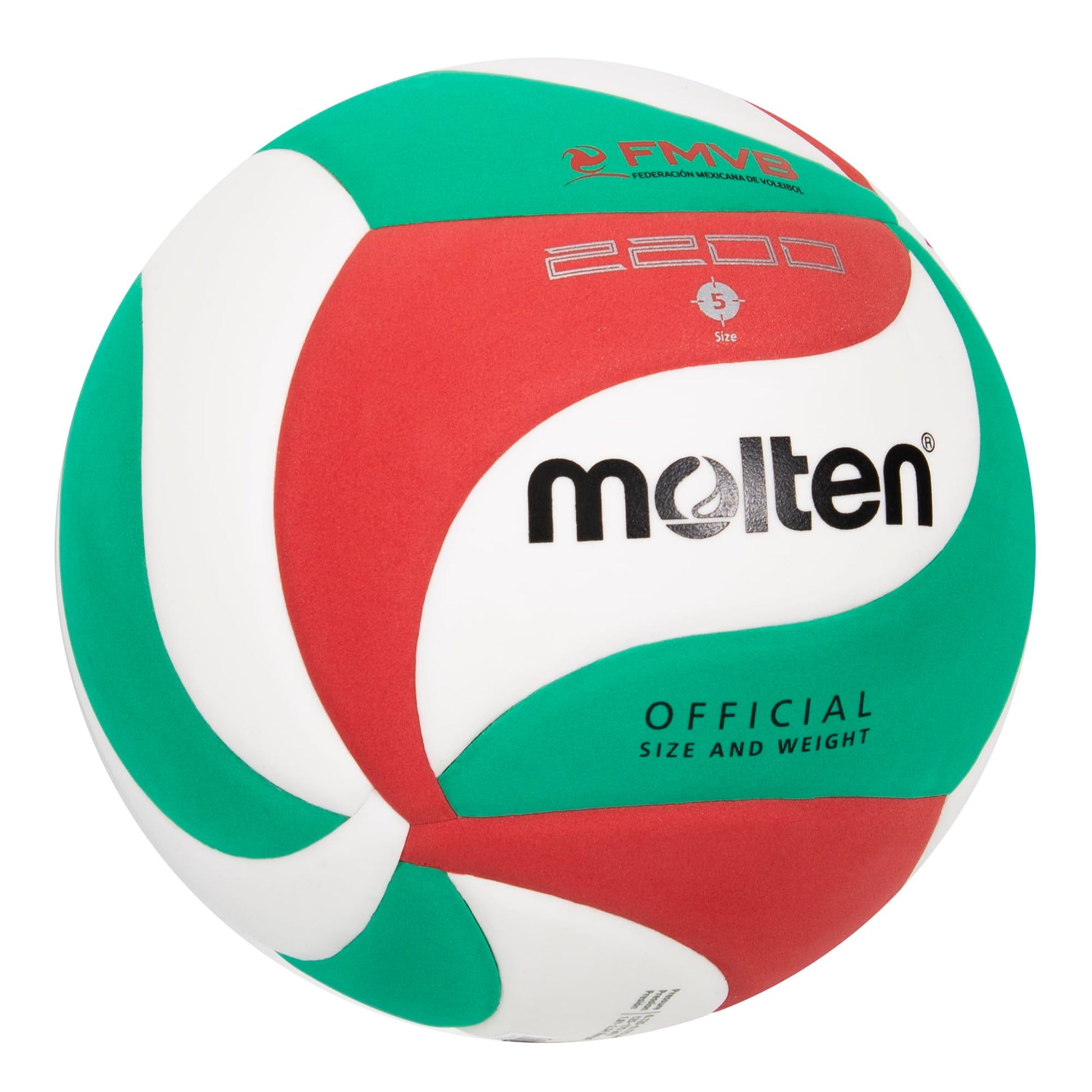 Bola de Entrenamiento Molten Blanco Verde Rojo Tamaño 5