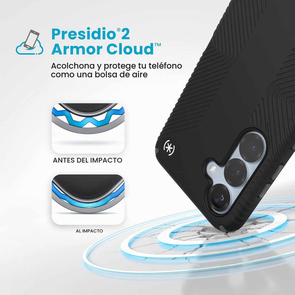 Funda para Samsung Galaxy S25 Speck Magnética con Protección Contra Caídas de 13 Pies y Empuñaduras Antideslizantes