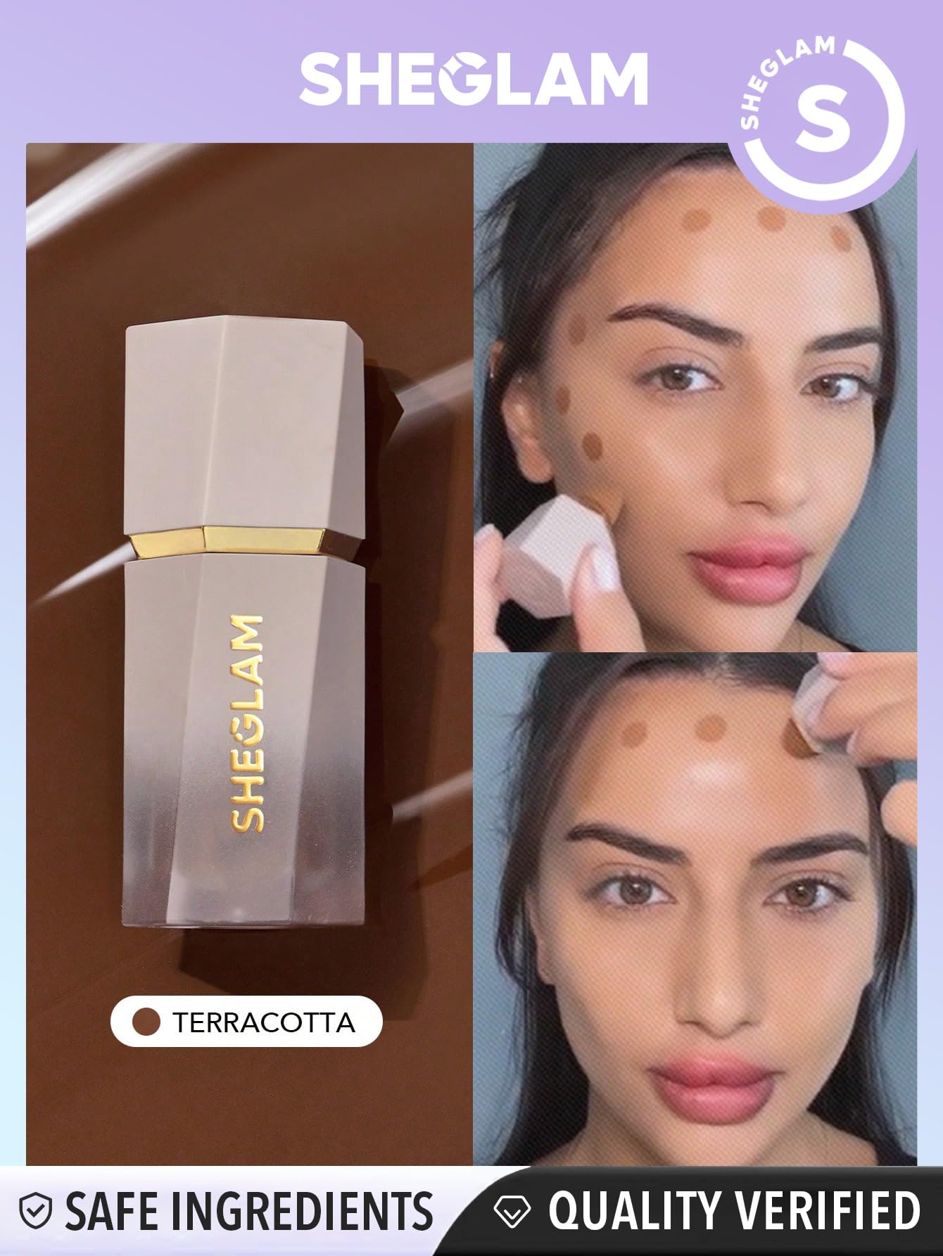 SHEGLAM Sun Sculpt Cool Toned Liquid Contour Stick Maquillaje bronceador en crema de larga duración - Terracota