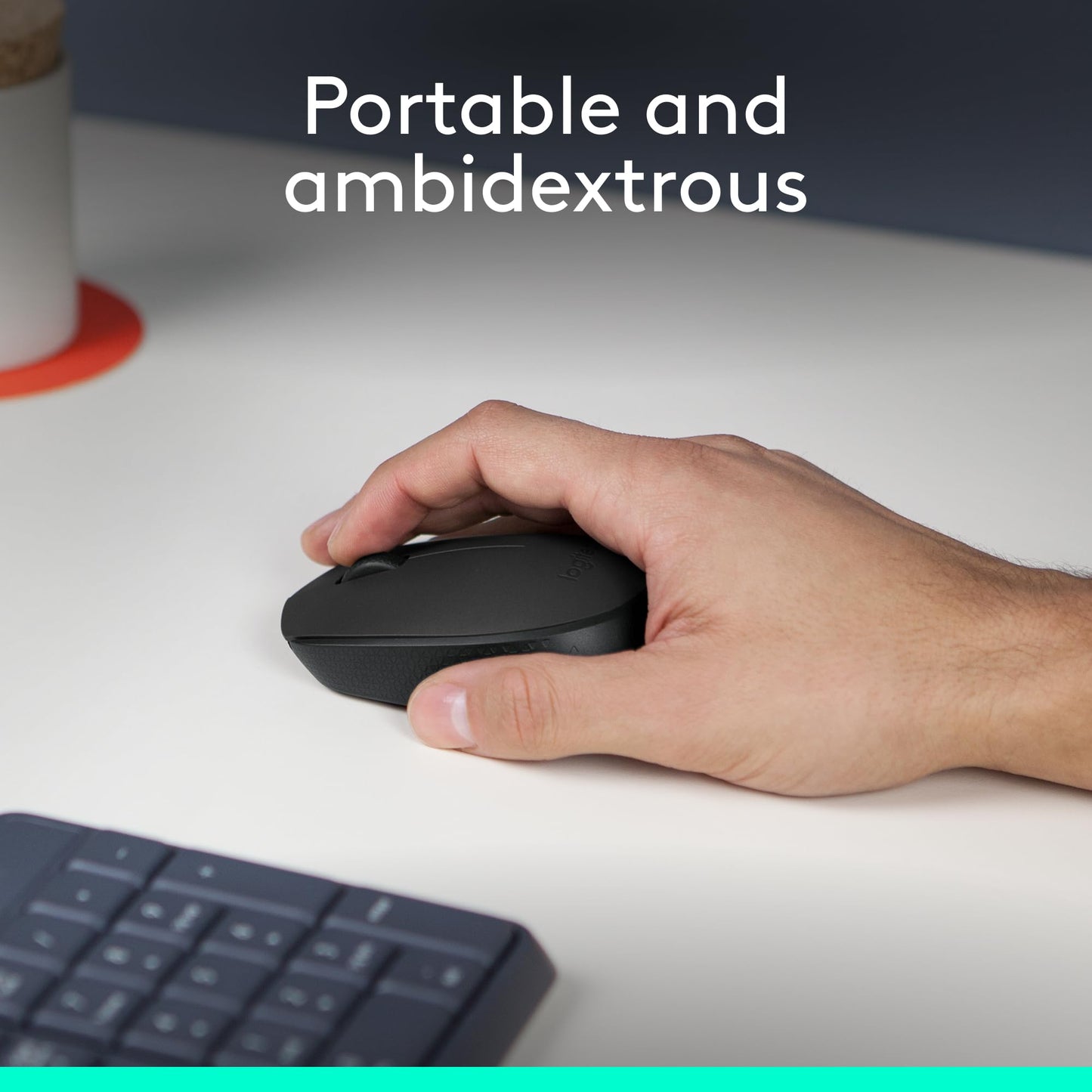 Logitech M170 Mouse Inalámbrico, con tecnología 2,4 GHZ, batería de hasta 12 Meses con modo ahorro, Receptor USB, Cursor y Desplazamiento Preciso, Compatible con Windows, Mac y Chrome - Negro