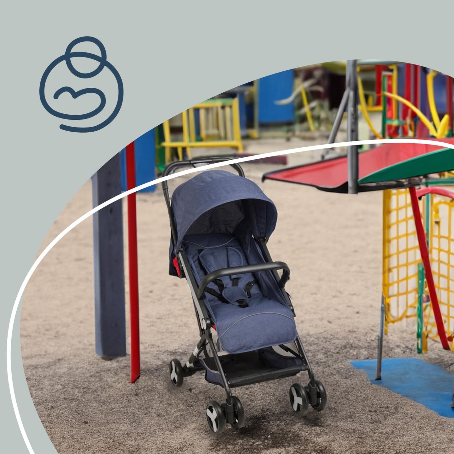 Bebesit Carriola para bebe Flex - Reclinable - Carriola de Baston Ligera con Cinturón de 5 puntos - Recién Nacidos a 4 Años o hasta 15 kilos - Compacta, Liviana y Plegable - Carriola de Viaje