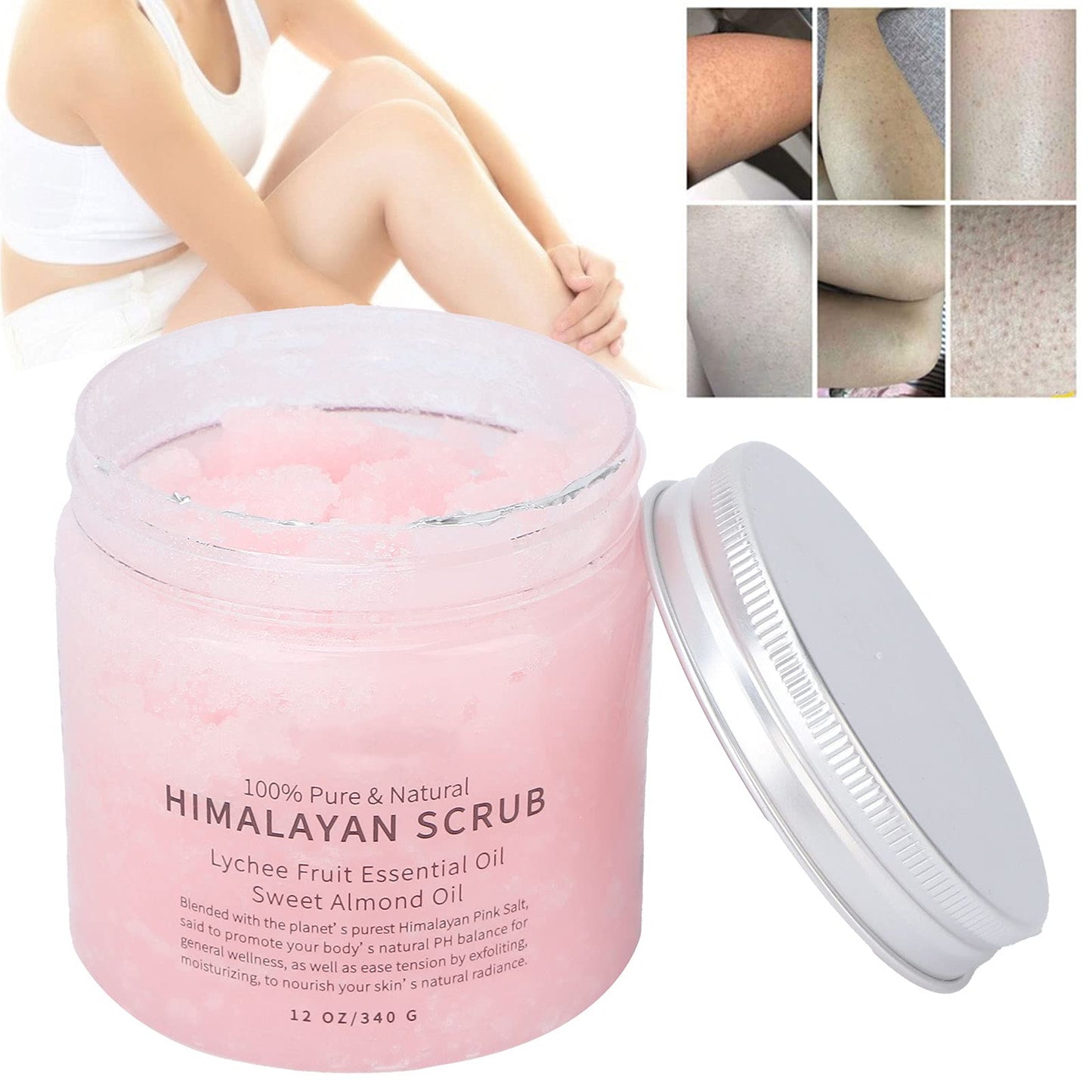 Exfoliante Corporal y Facial de Sal del Himalaya Cálido para Piel Hidratante